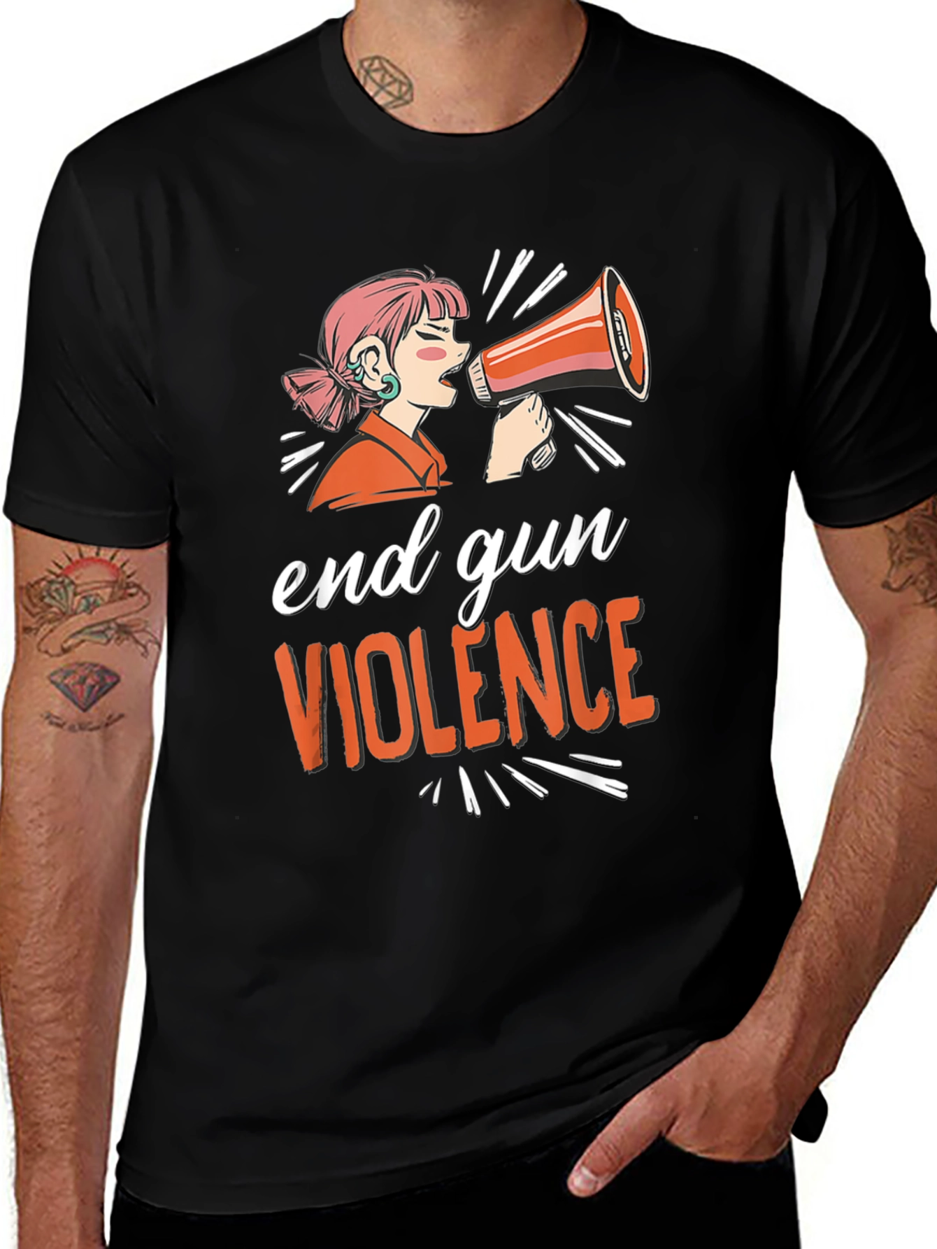 End Gun Violence T-Shirt - Unisex Black Tee