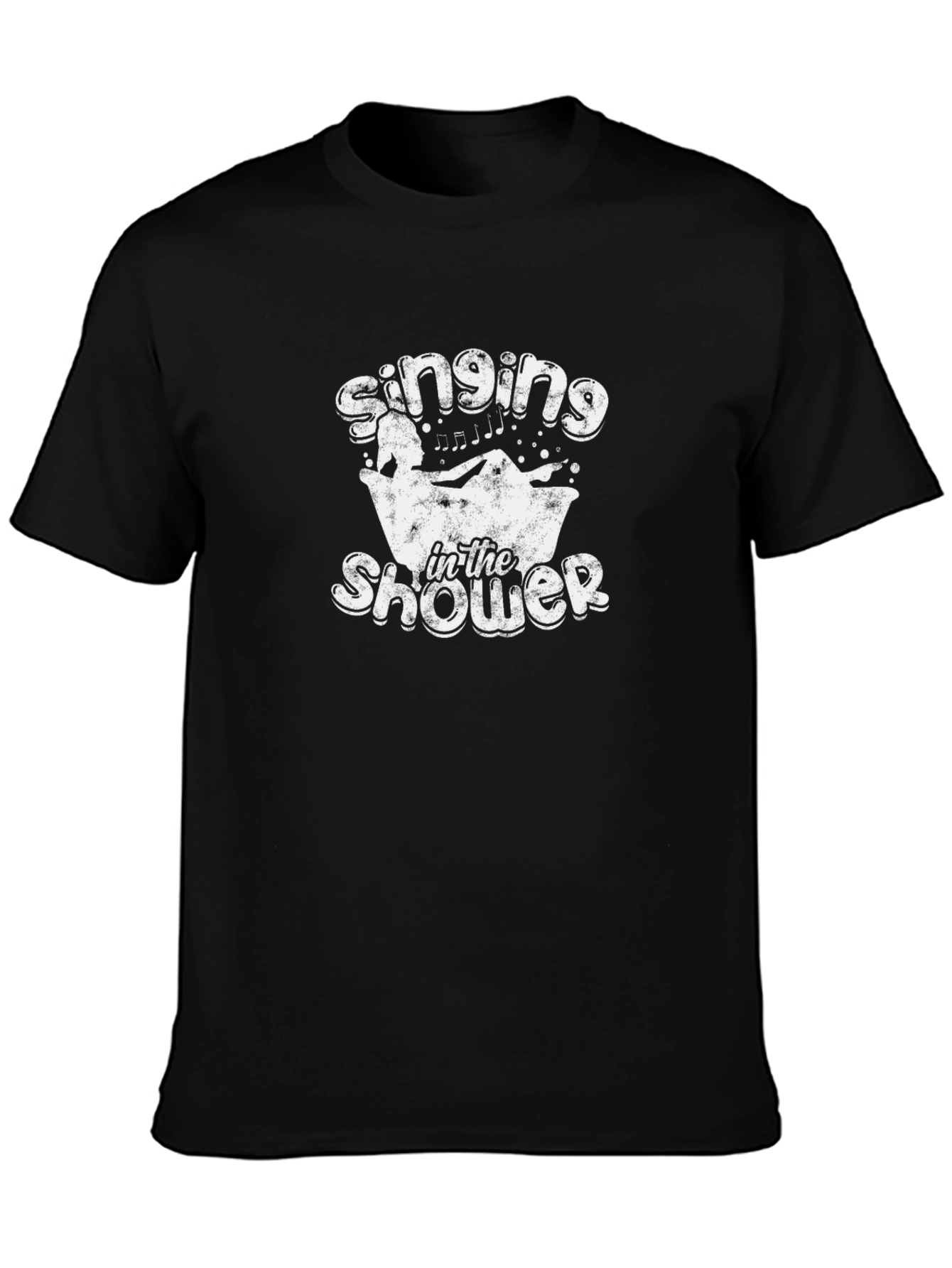 Singing In The Shower Black Cotton Tee