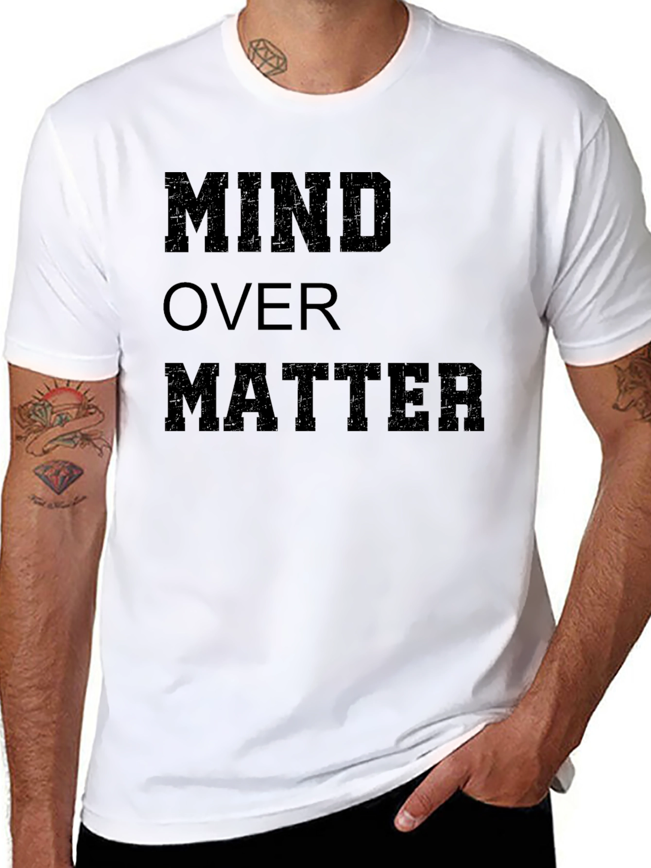Mind Over Matter Black Graphic T-Shirt