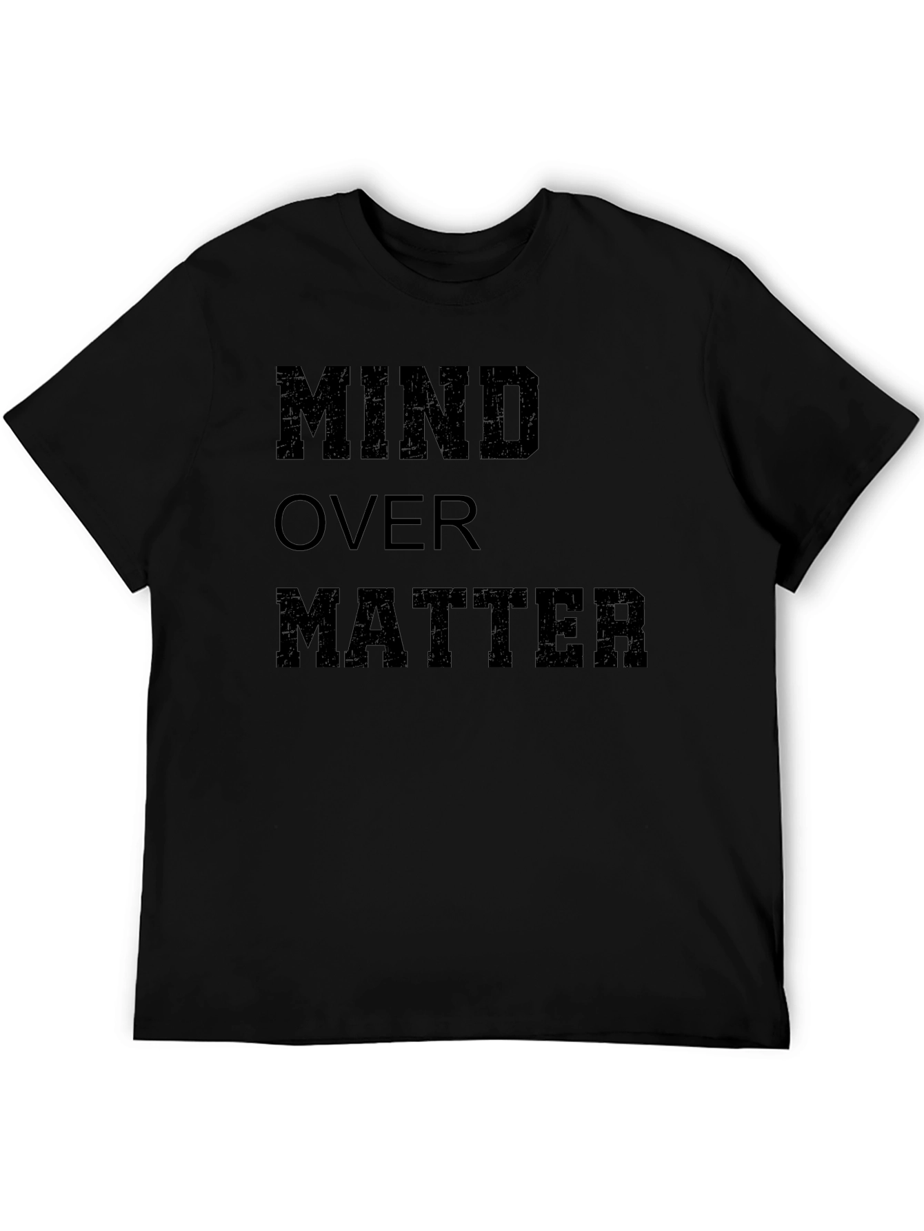 Mind Over Matter Black Graphic T-Shirt