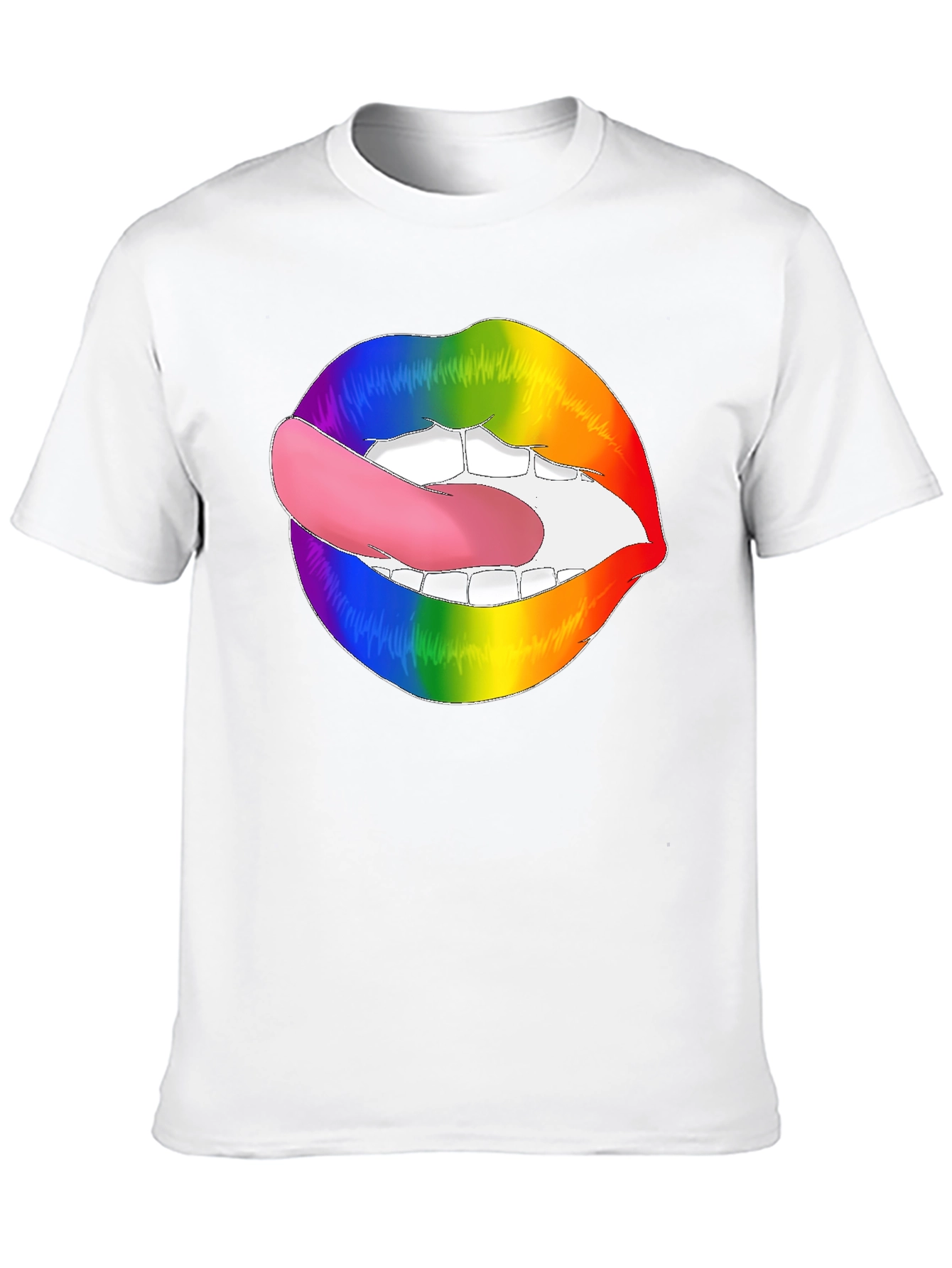 Rainbow Lips Tongue Out T-Shirt