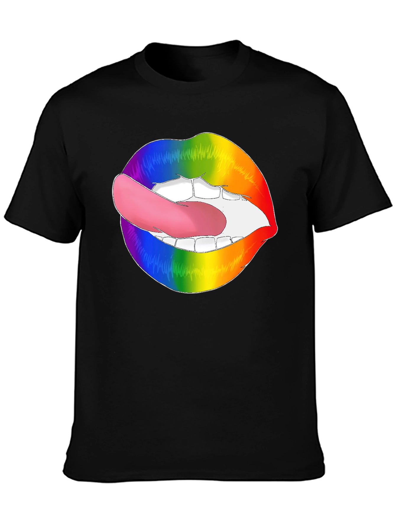 Rainbow Lips Tongue Out T-Shirt