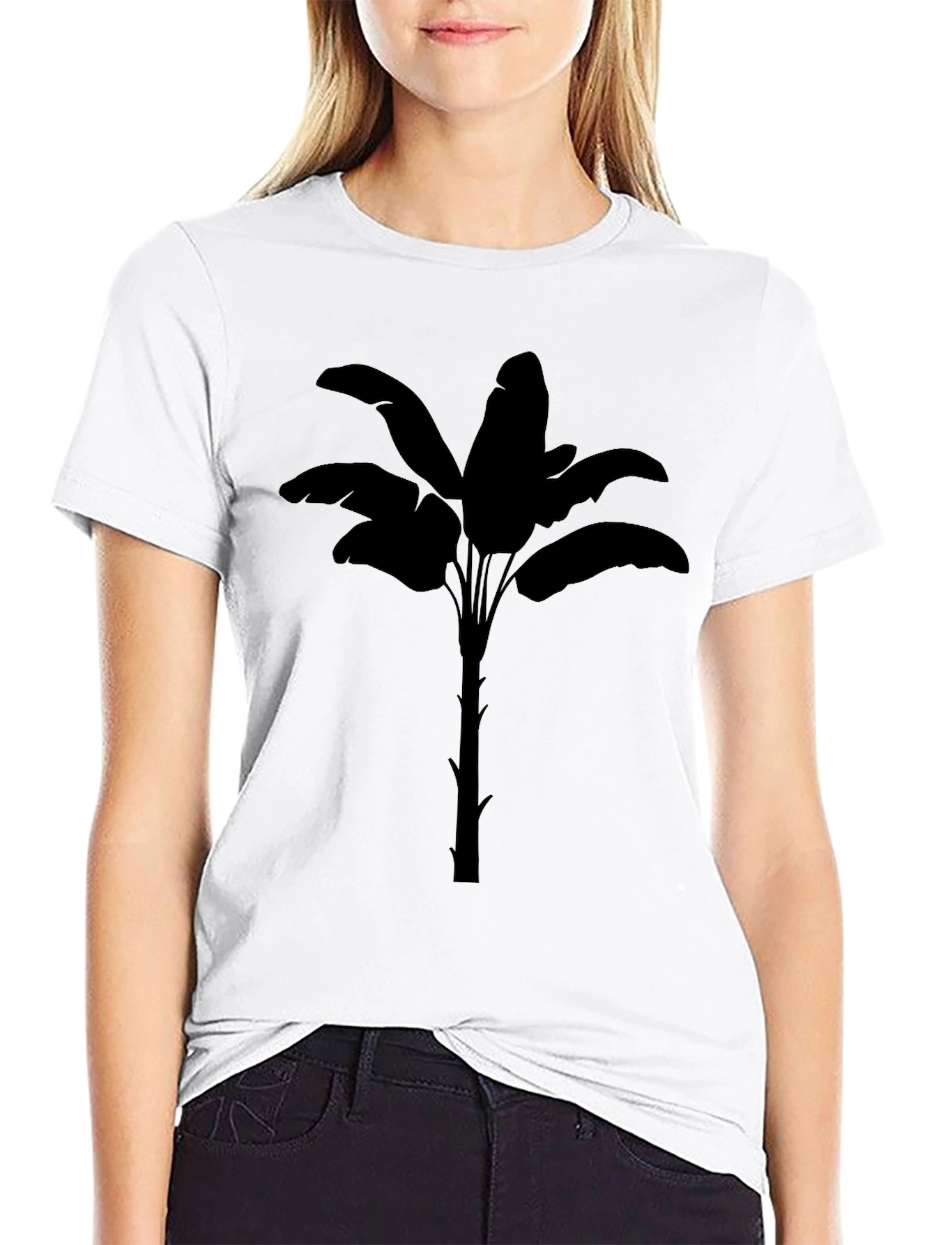 Tropical Palm Tree Black T-Shirt