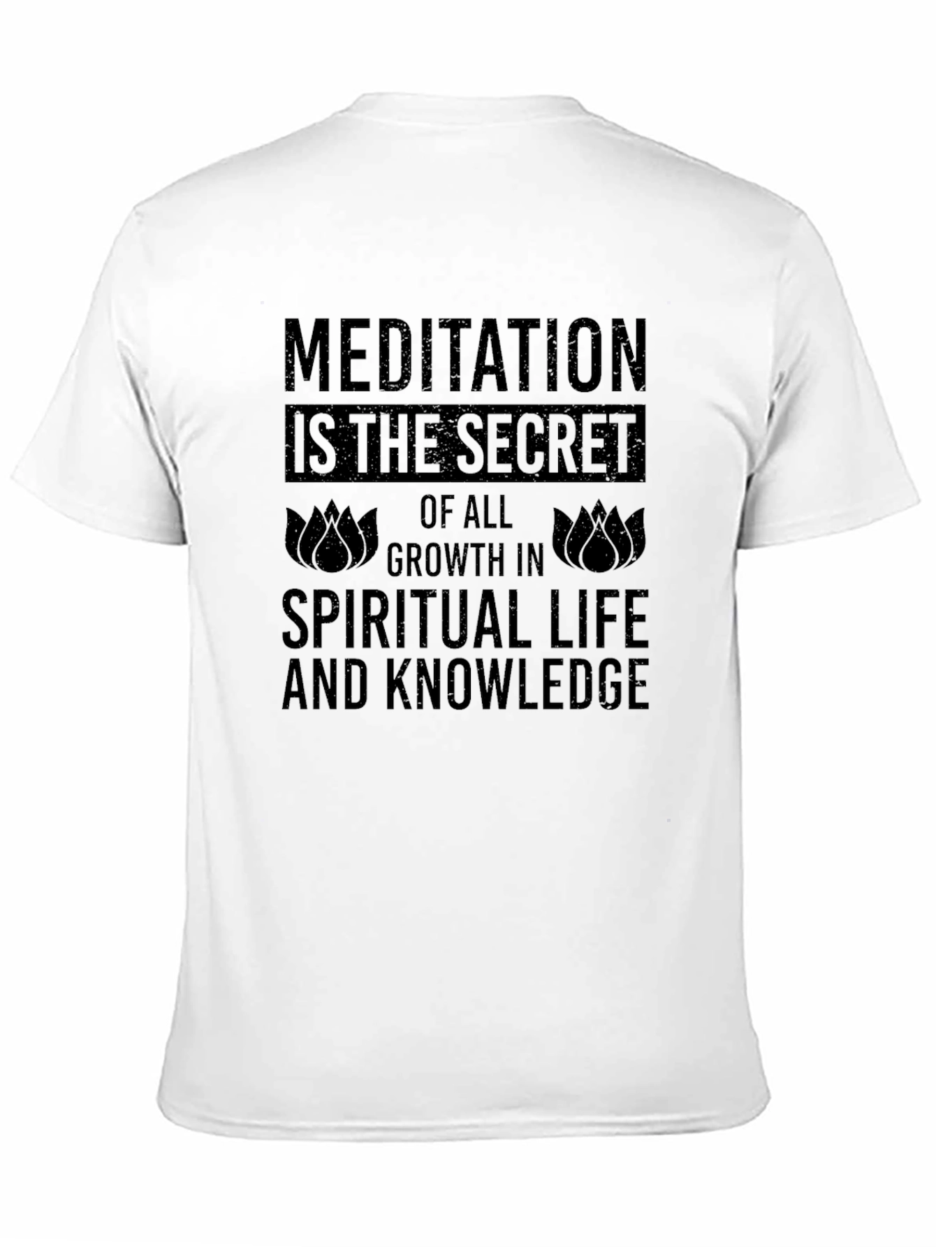 Meditation Secret Spiritual Growth Black T-Shirt