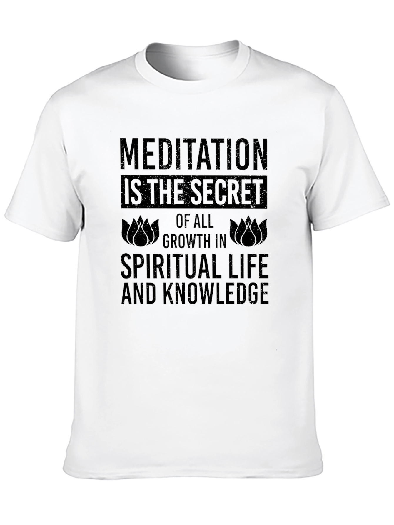 Meditation Secret Spiritual Growth Black T-Shirt