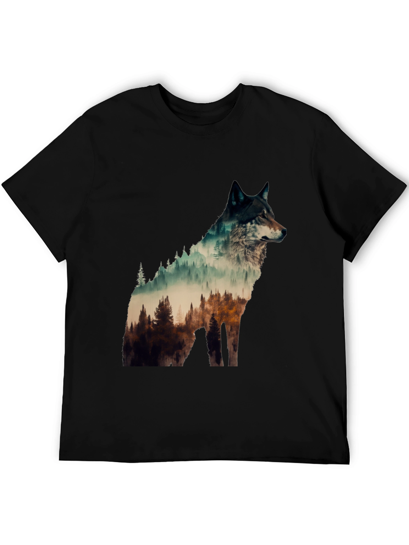 Wolf Forest Graphic Tee - Nature Lovers T-Shirt