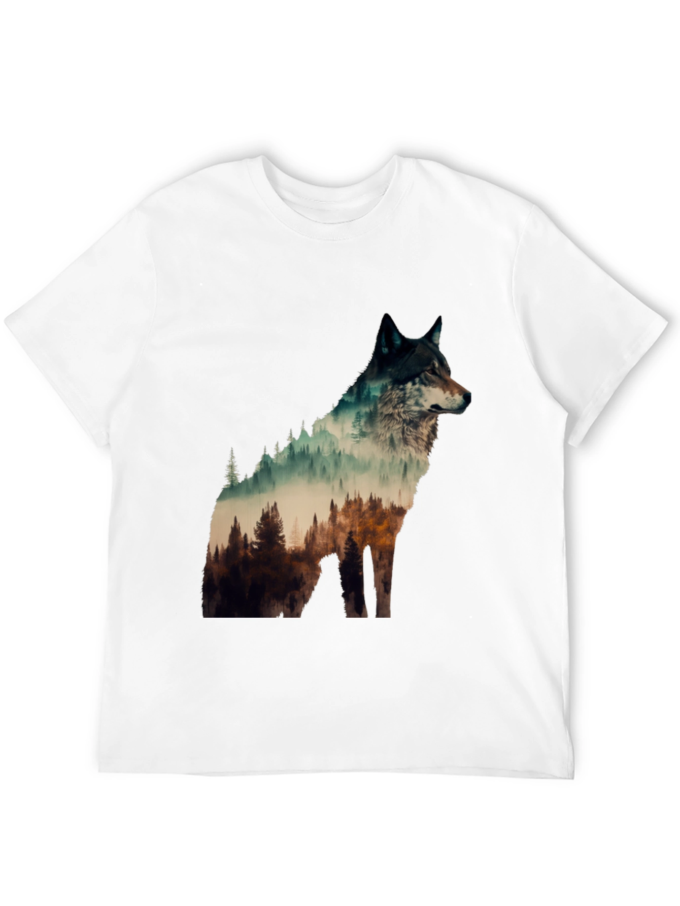 Wolf Forest Graphic Tee - Nature Lovers T-Shirt