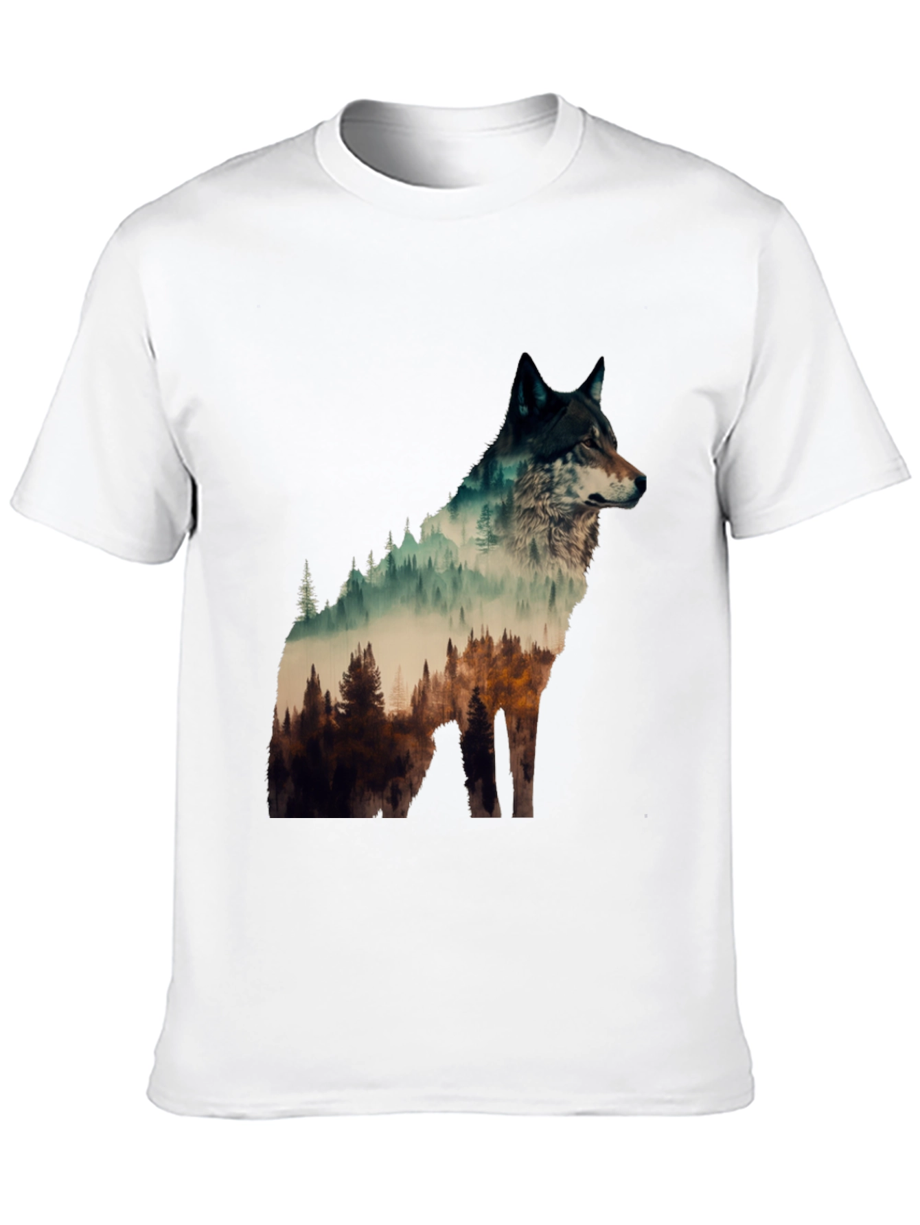 Wolf Forest Graphic Tee - Nature Lovers T-Shirt