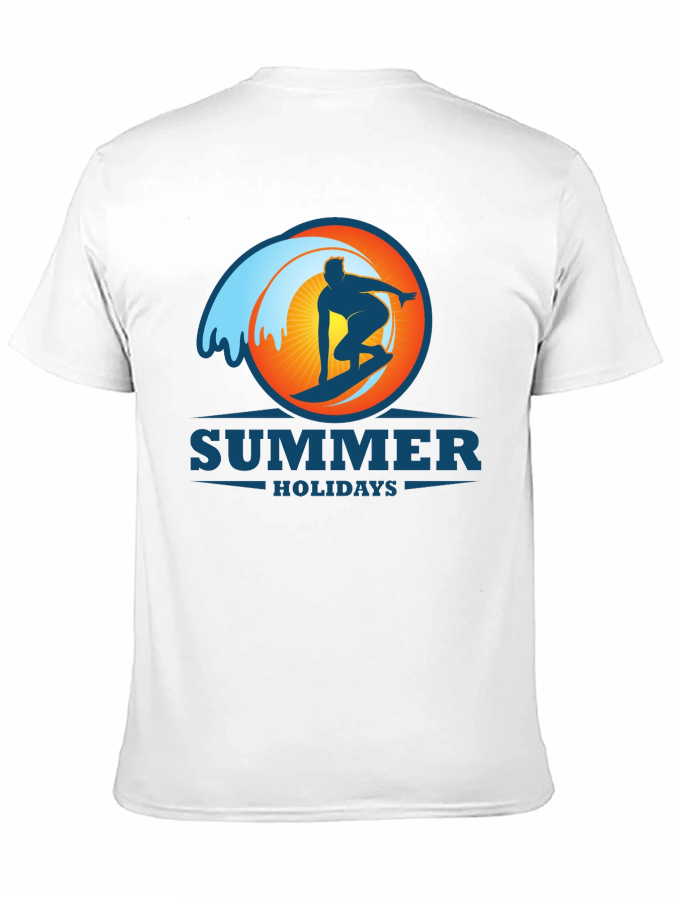 Summer Holidays Surf T-Shirt - Black Graphic Tee