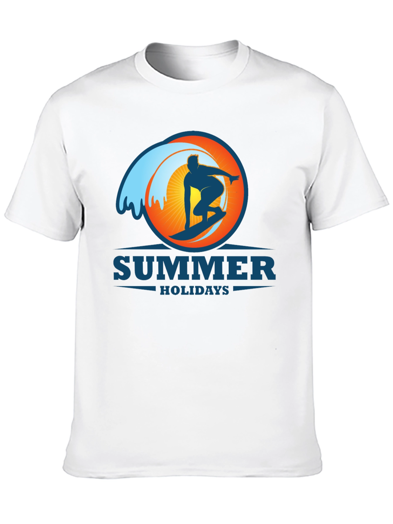 Summer Holidays Surf T-Shirt - Black Graphic Tee