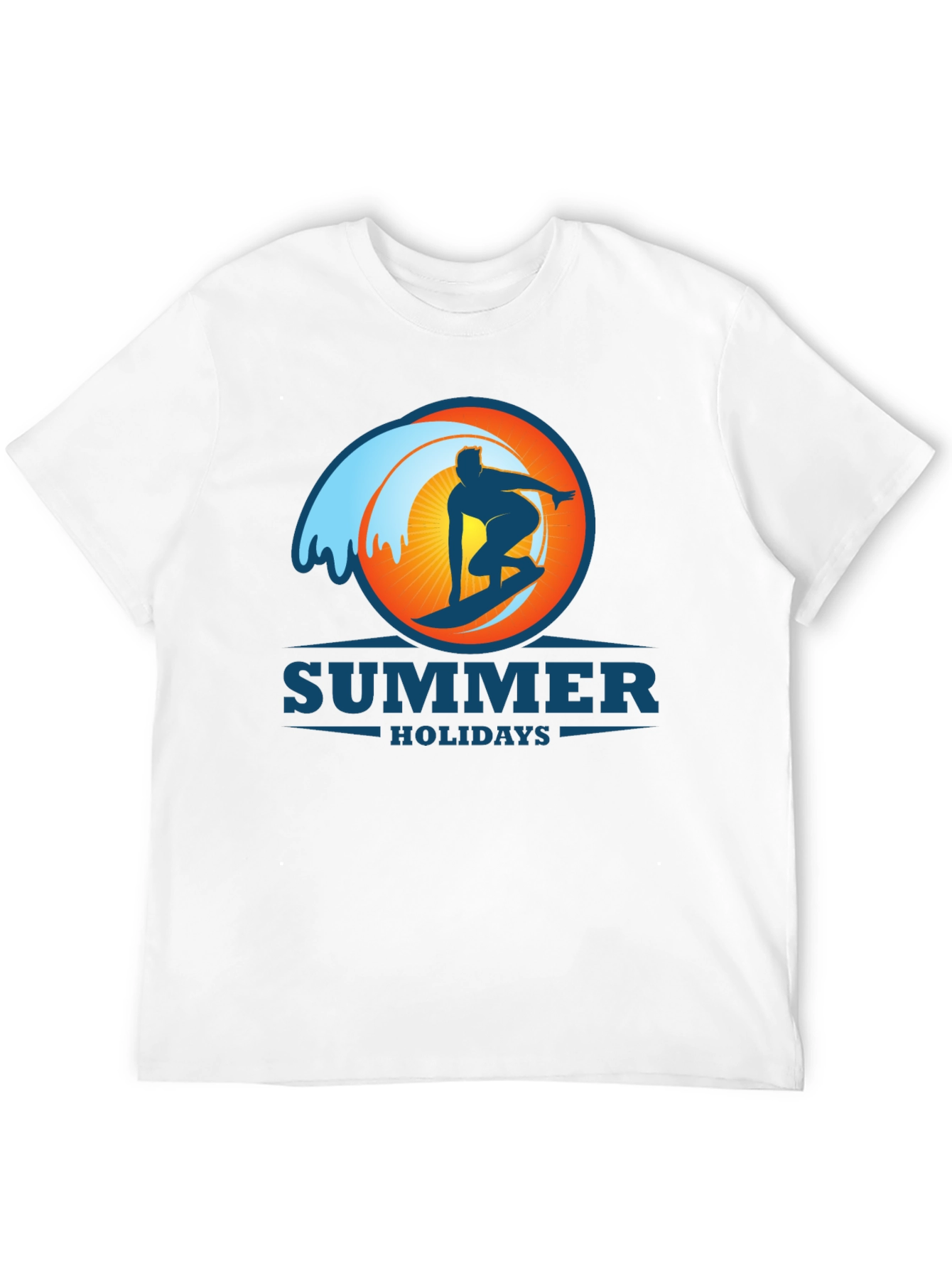 Summer Holidays Surf T-Shirt - Black Graphic Tee