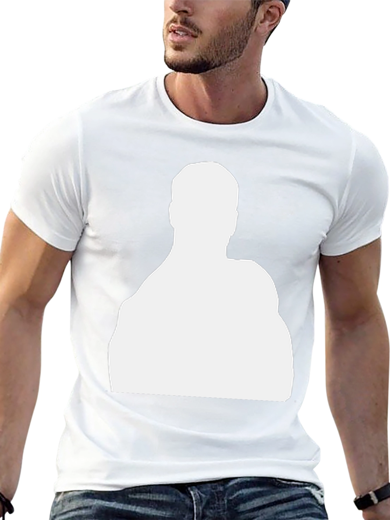 Silhouette Graphic Tee - Black Cotton Casual Wear