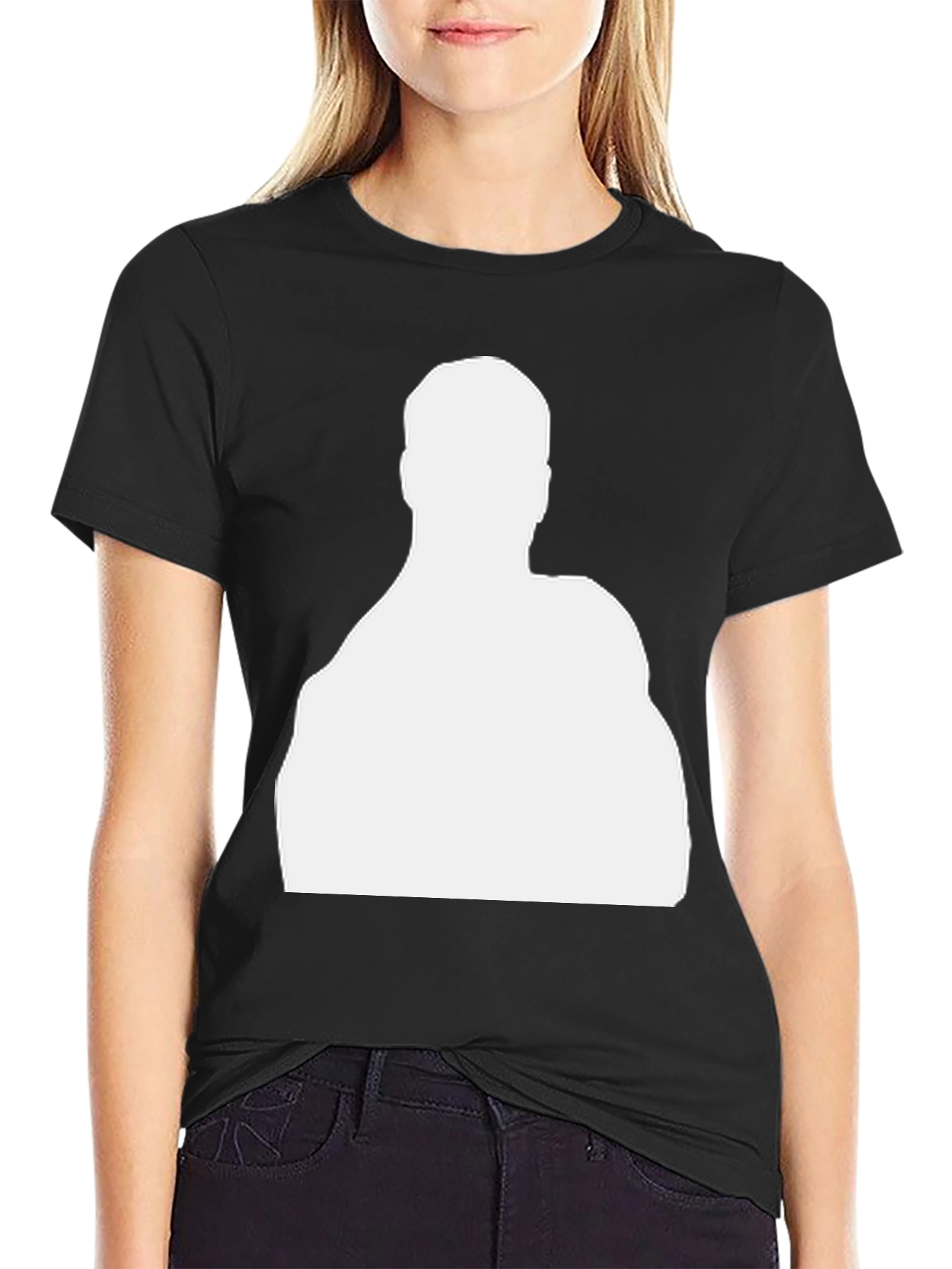 Silhouette Graphic Tee - Black Cotton Casual Wear