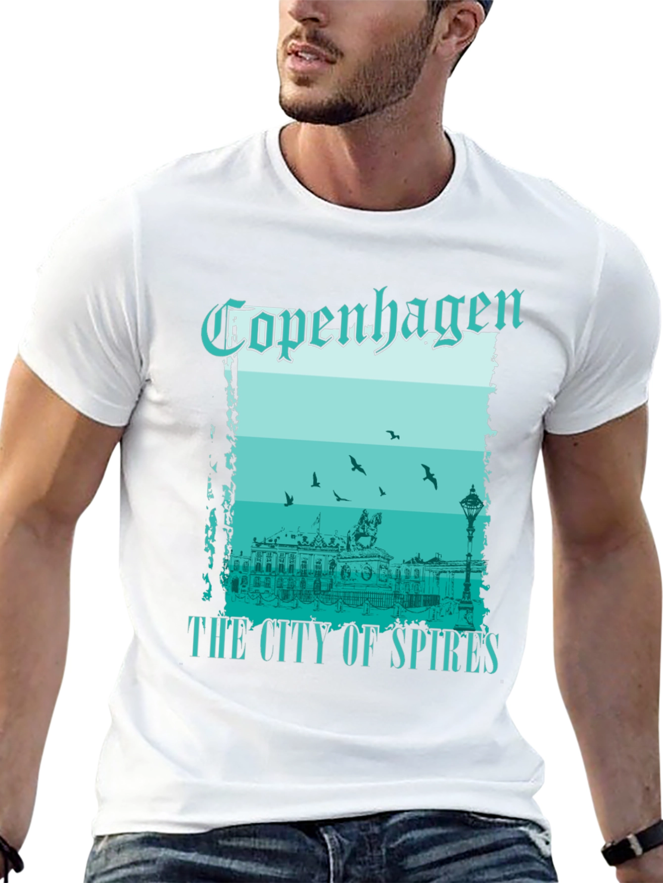 Copenhagen City of Spires Graphic T-Shirt