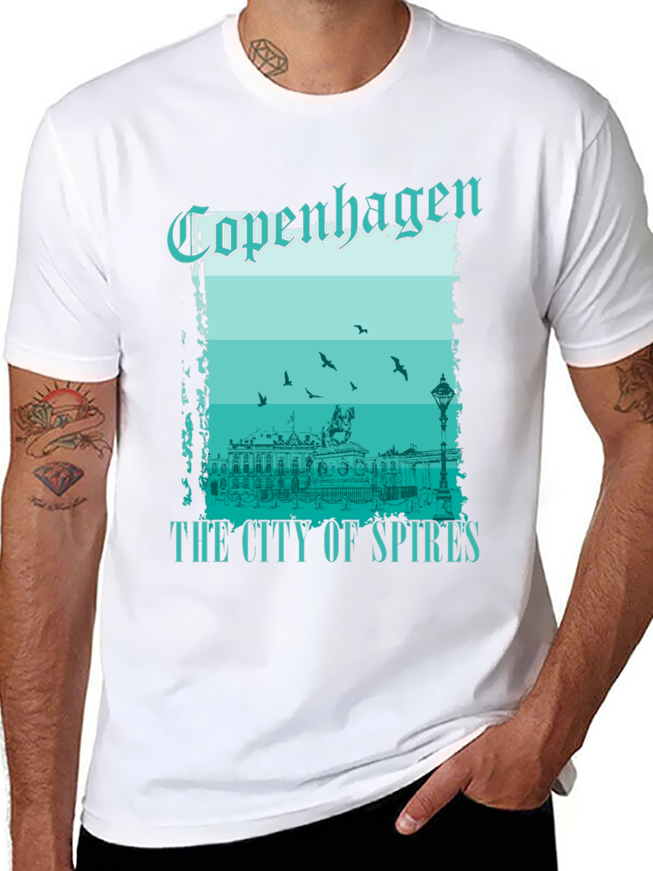 Copenhagen City of Spires Graphic T-Shirt