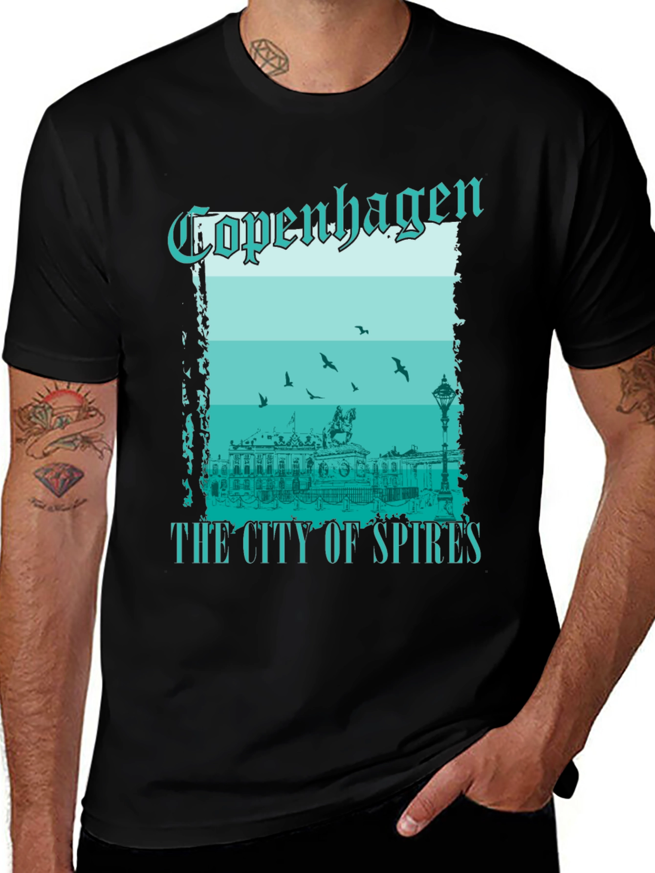 Copenhagen City of Spires Graphic T-Shirt