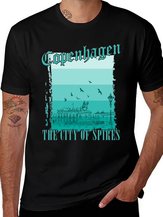 Copenhagen City of Spires Graphic T-Shirt