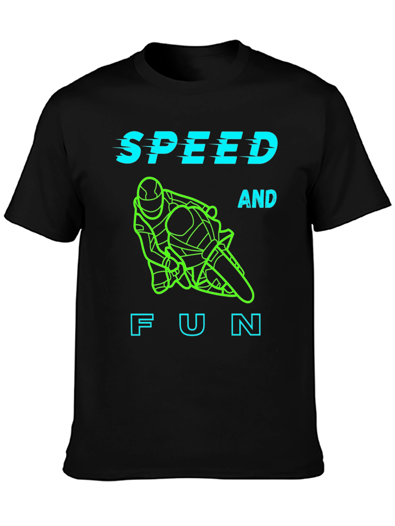 Speed and Fun T-Shirt - Motorcycle Rider Design