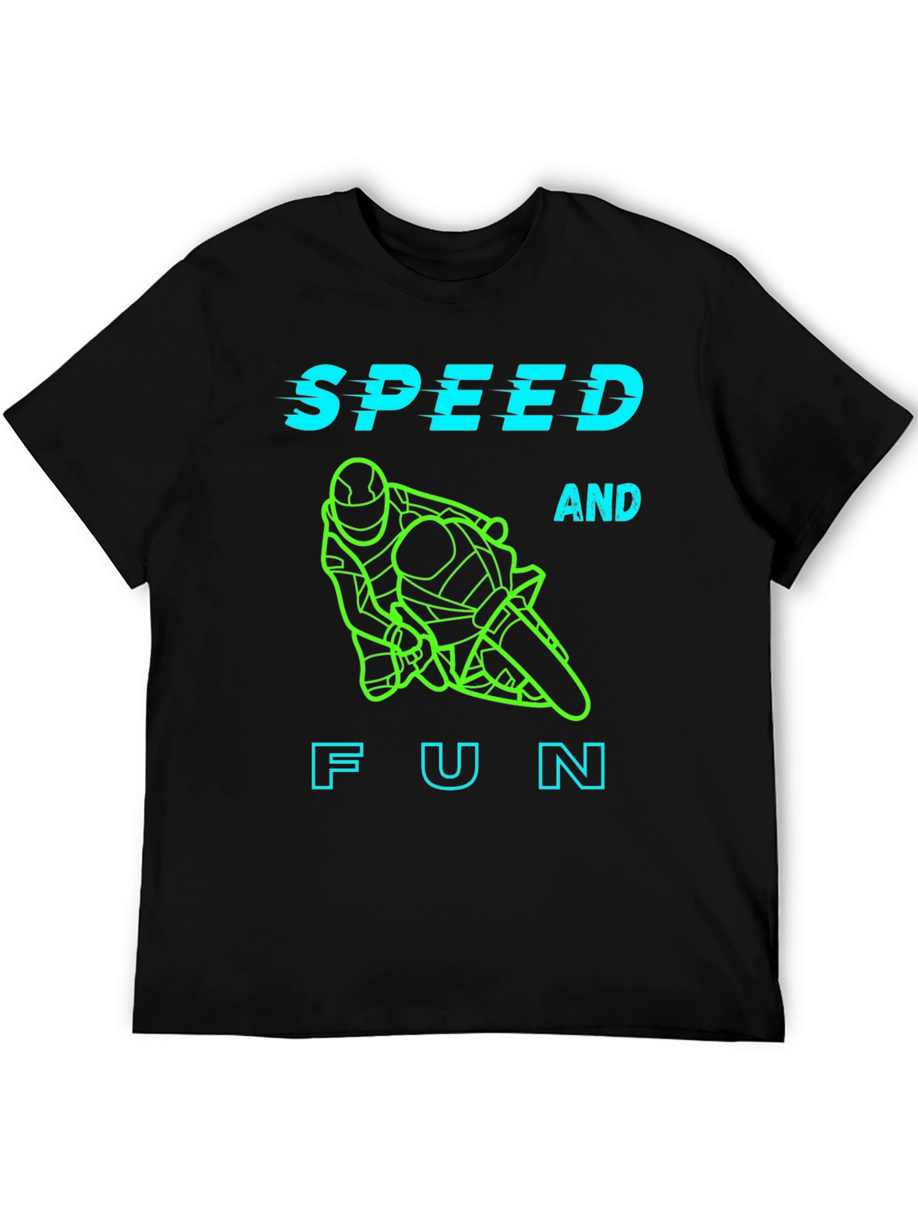 Speed and Fun T-Shirt - Motorcycle Rider Design