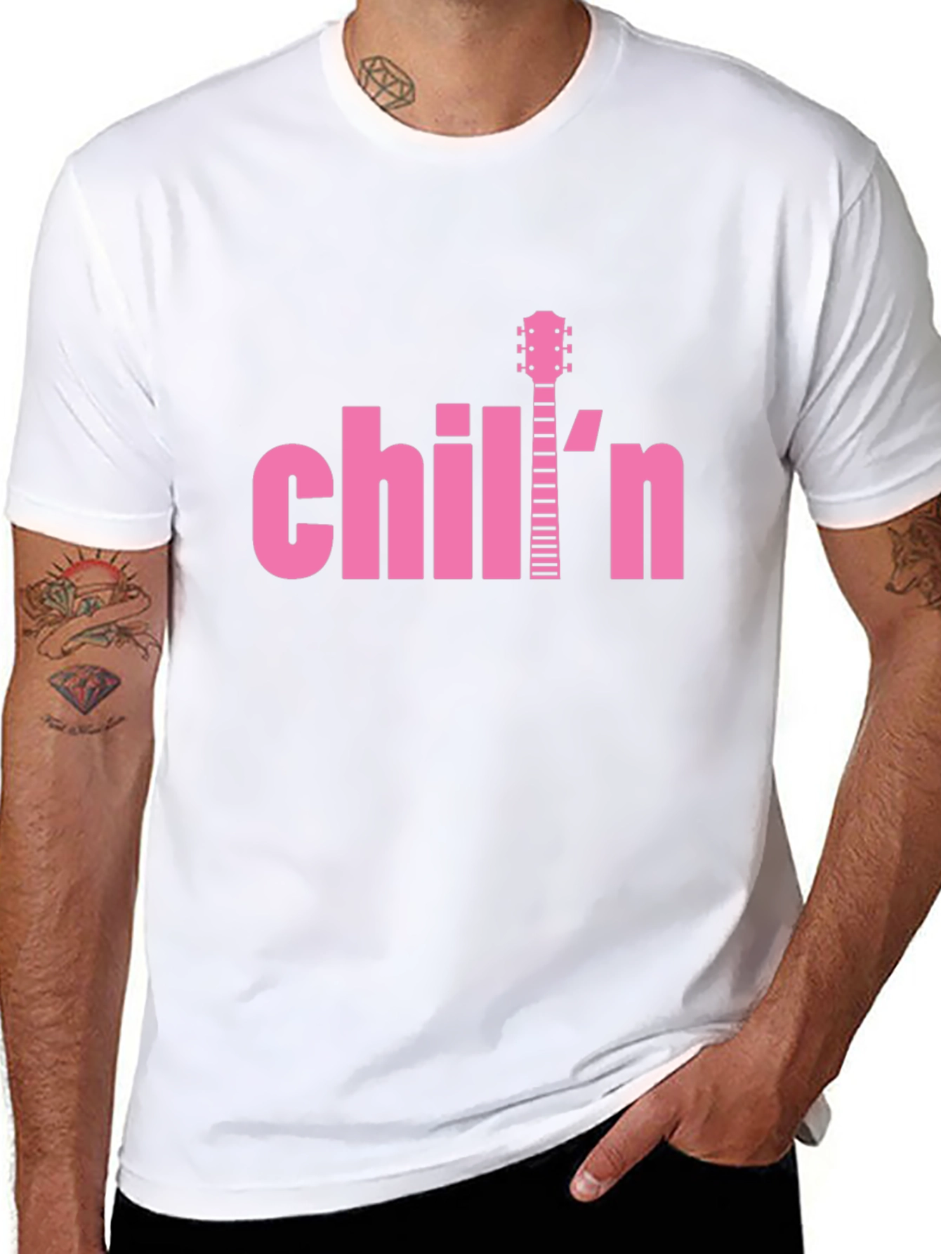Chilln Guitar Tee - Relaxed Vibe T-Shirt