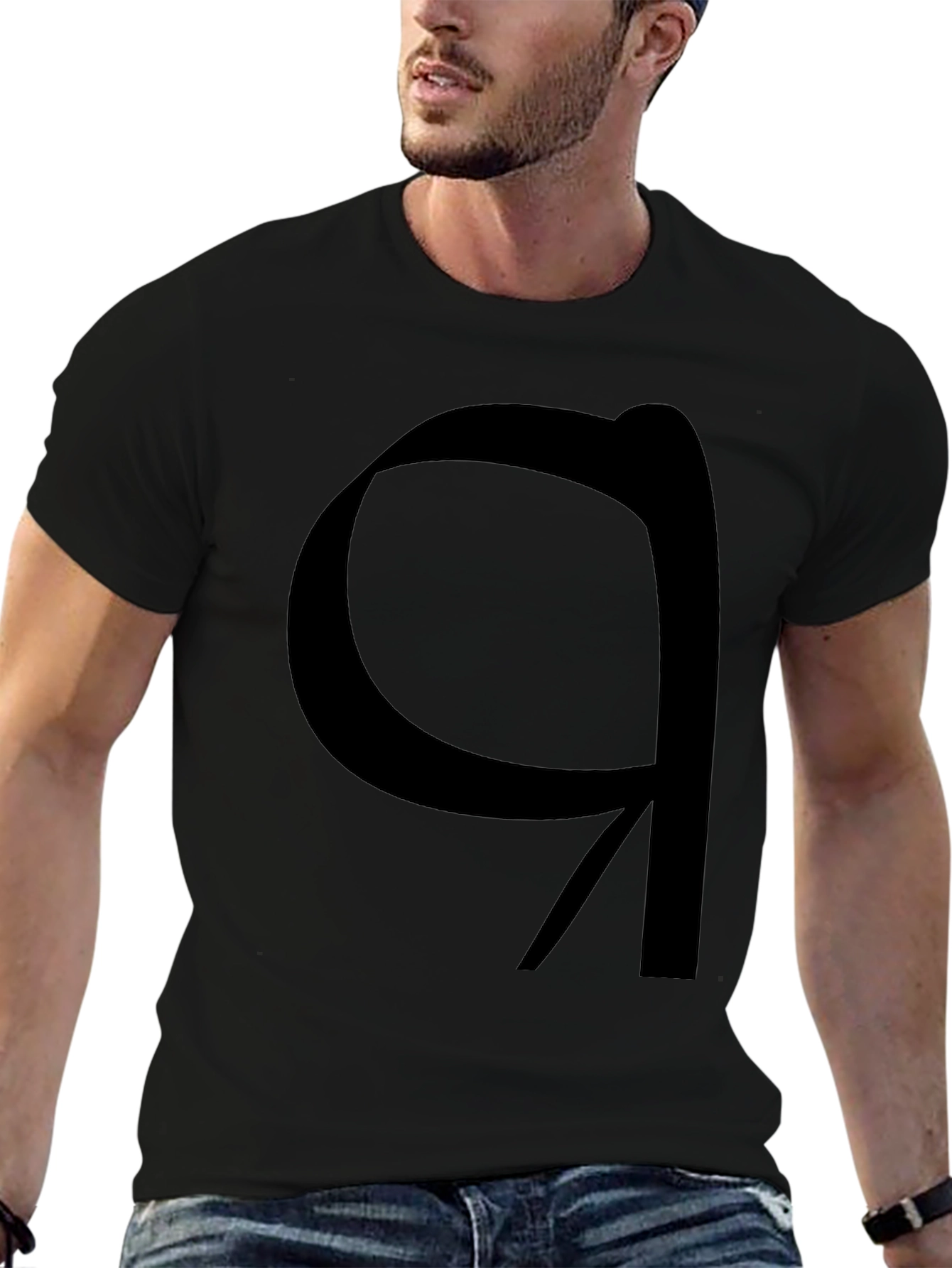 Modern Graphic Tee - Black Artistic Symbol