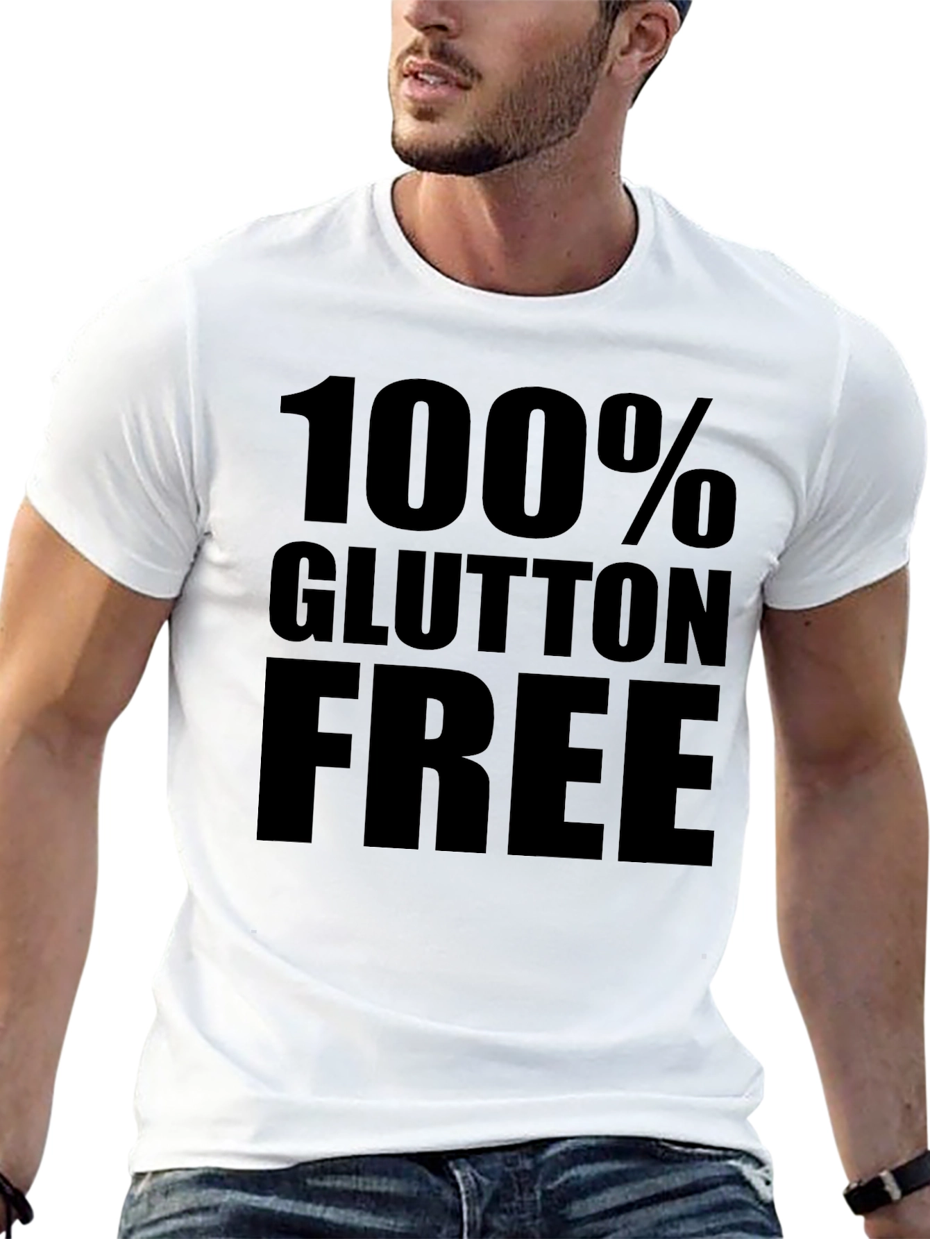 100% Gluten Free Black Graphic Tee