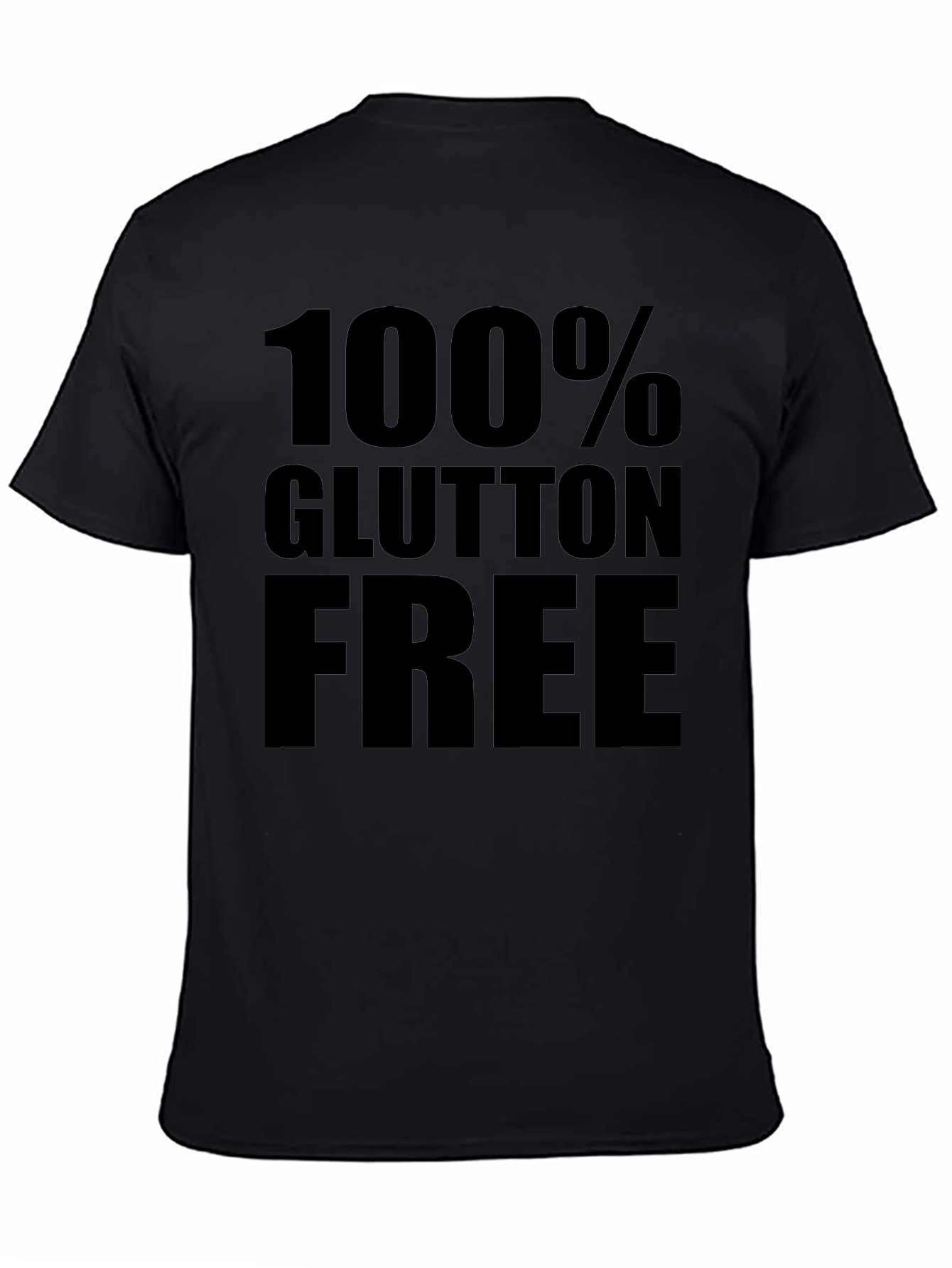 100% Gluten Free Black Graphic Tee