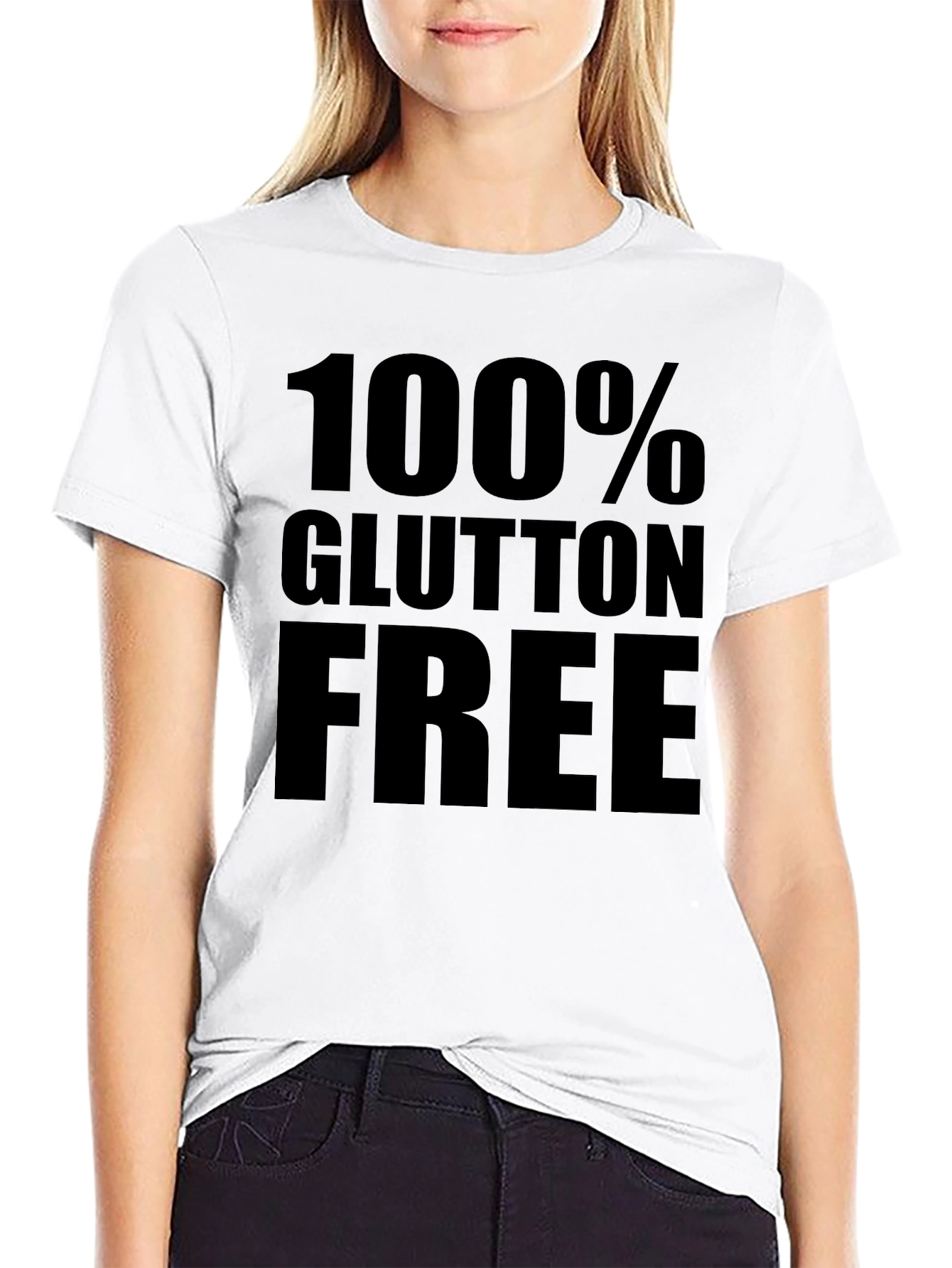 100% Gluten Free Black Graphic Tee