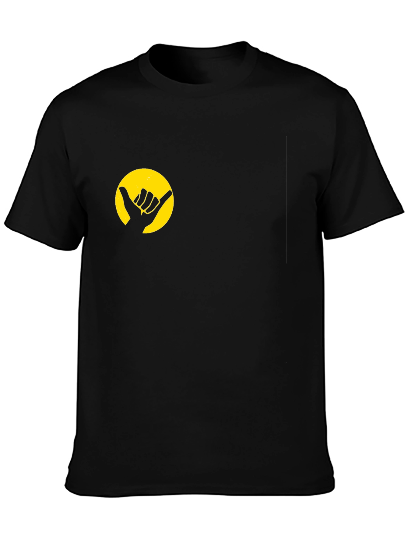 Hang Loose Graphic Tee - Black Cotton T-Shirt