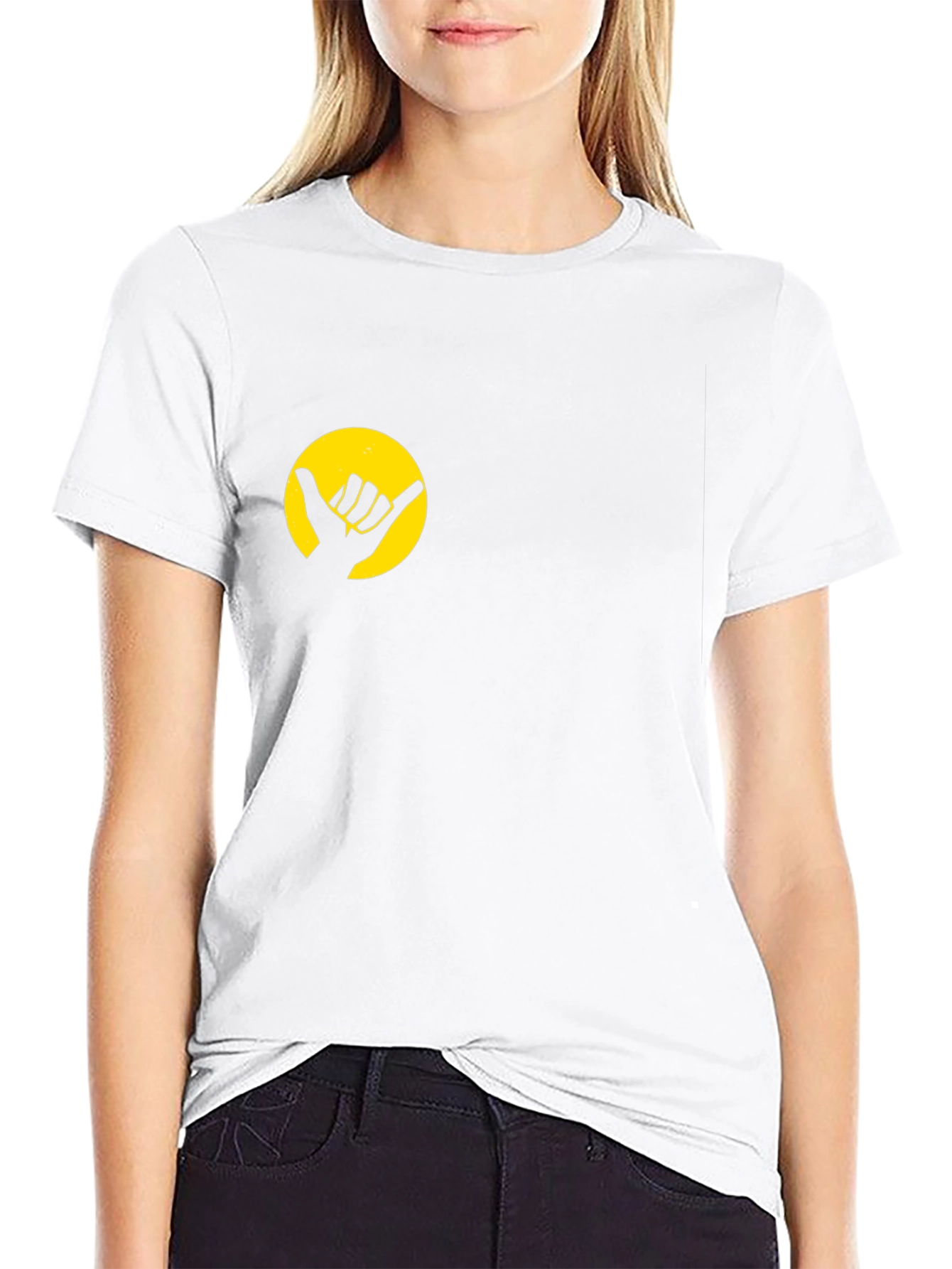 Hang Loose Graphic Tee - Black Cotton T-Shirt
