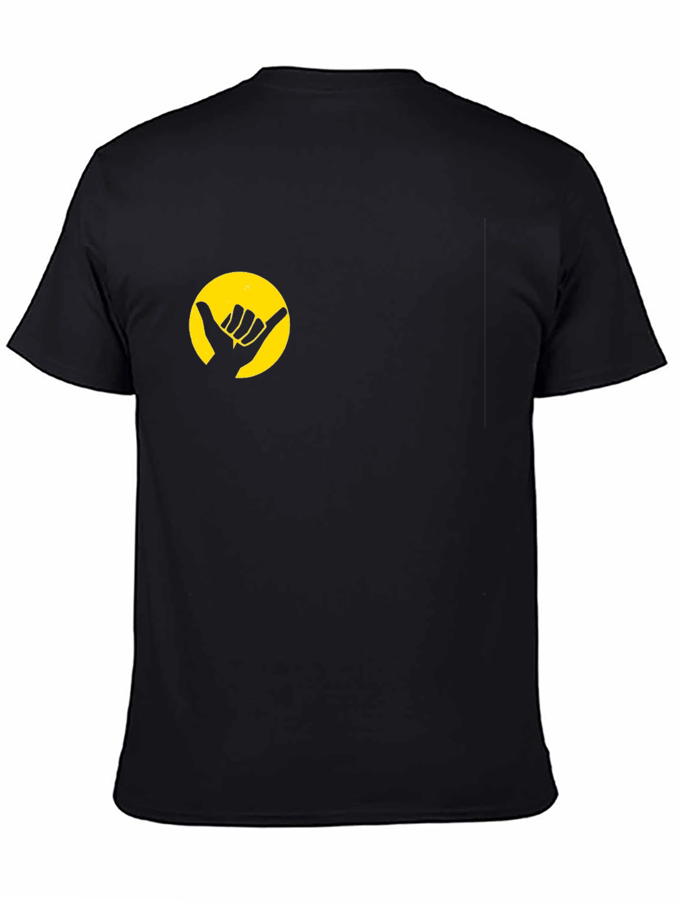 Hang Loose Graphic Tee - Black Cotton T-Shirt