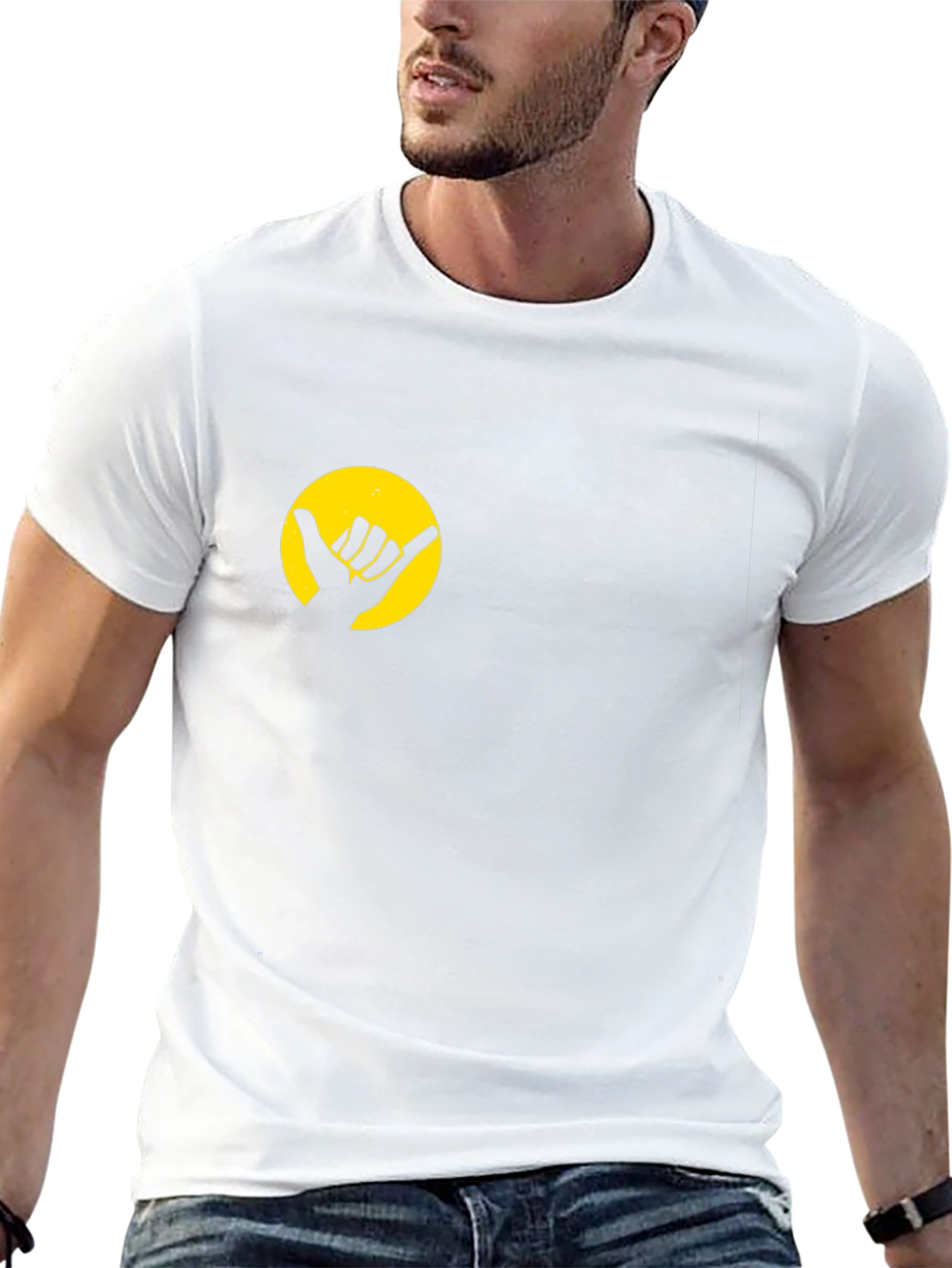 Hang Loose Graphic Tee - Black Cotton T-Shirt