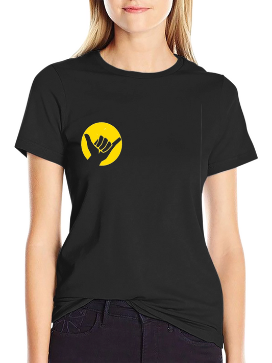 Hang Loose Graphic Tee - Black Cotton T-Shirt
