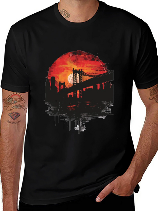 Cityscape Bridge Graphic Tee