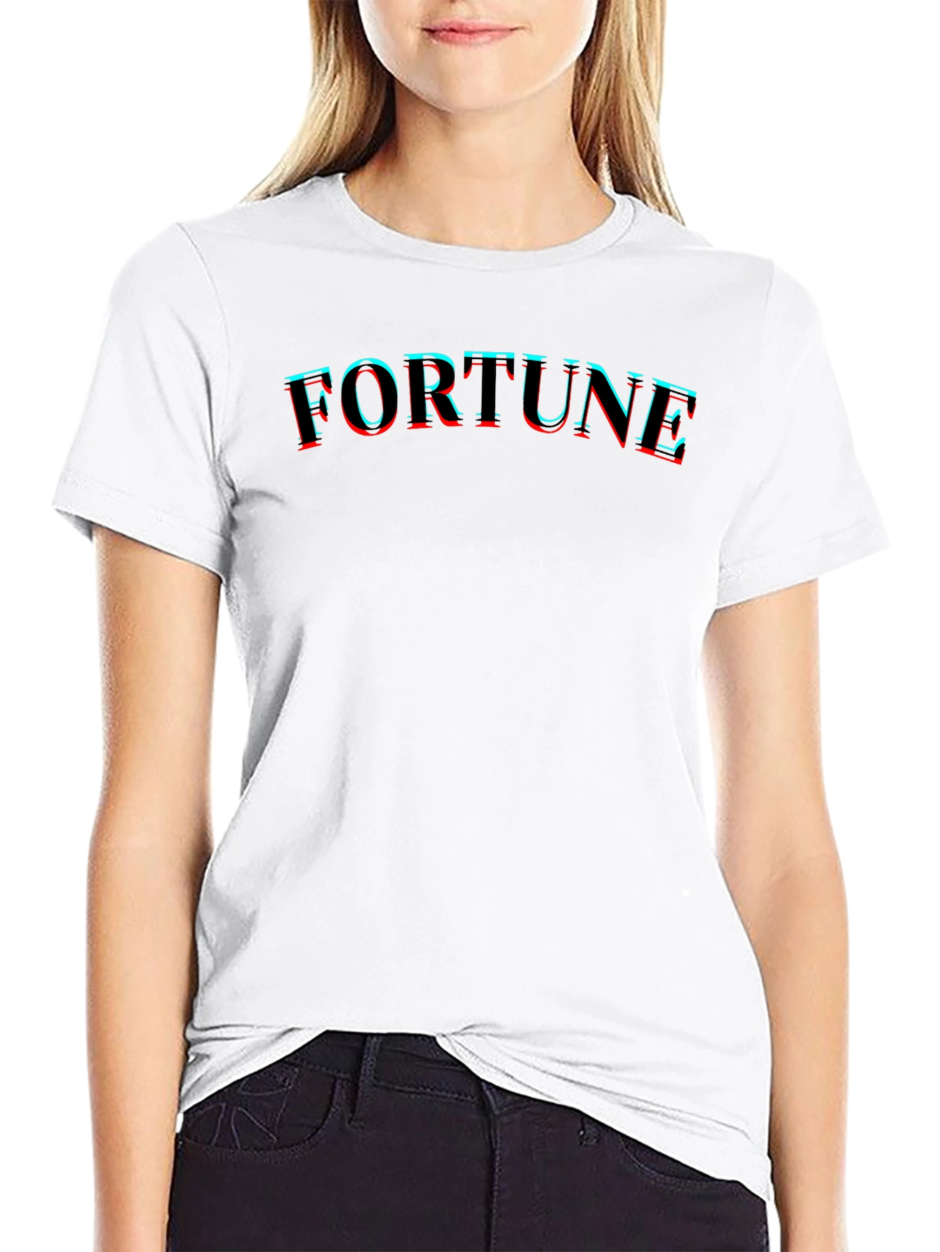 Fortune Graphic Print Crew Neck T-Shirt