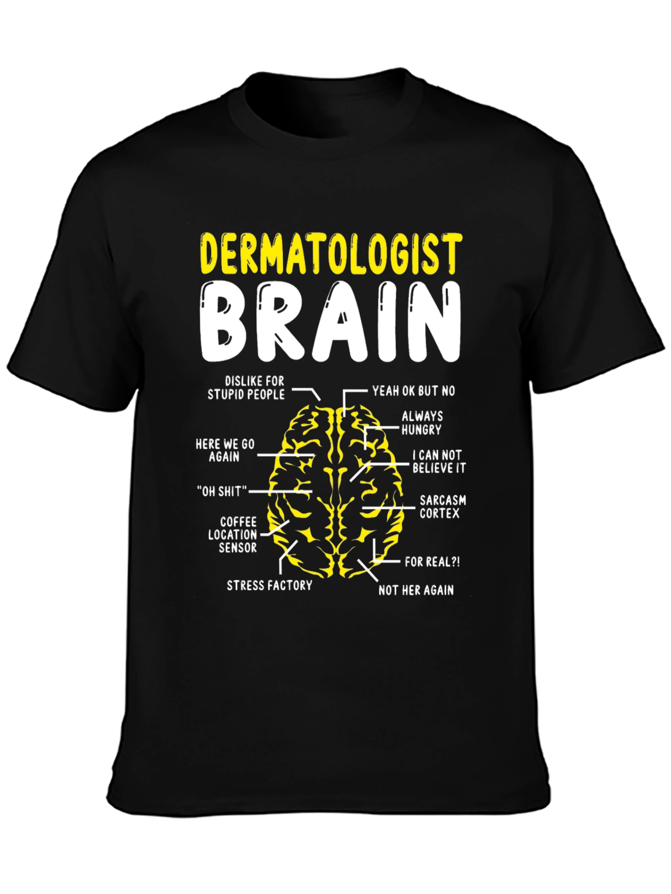 Dermatologist Brain T-Shirt - Funny Anatomy Tee