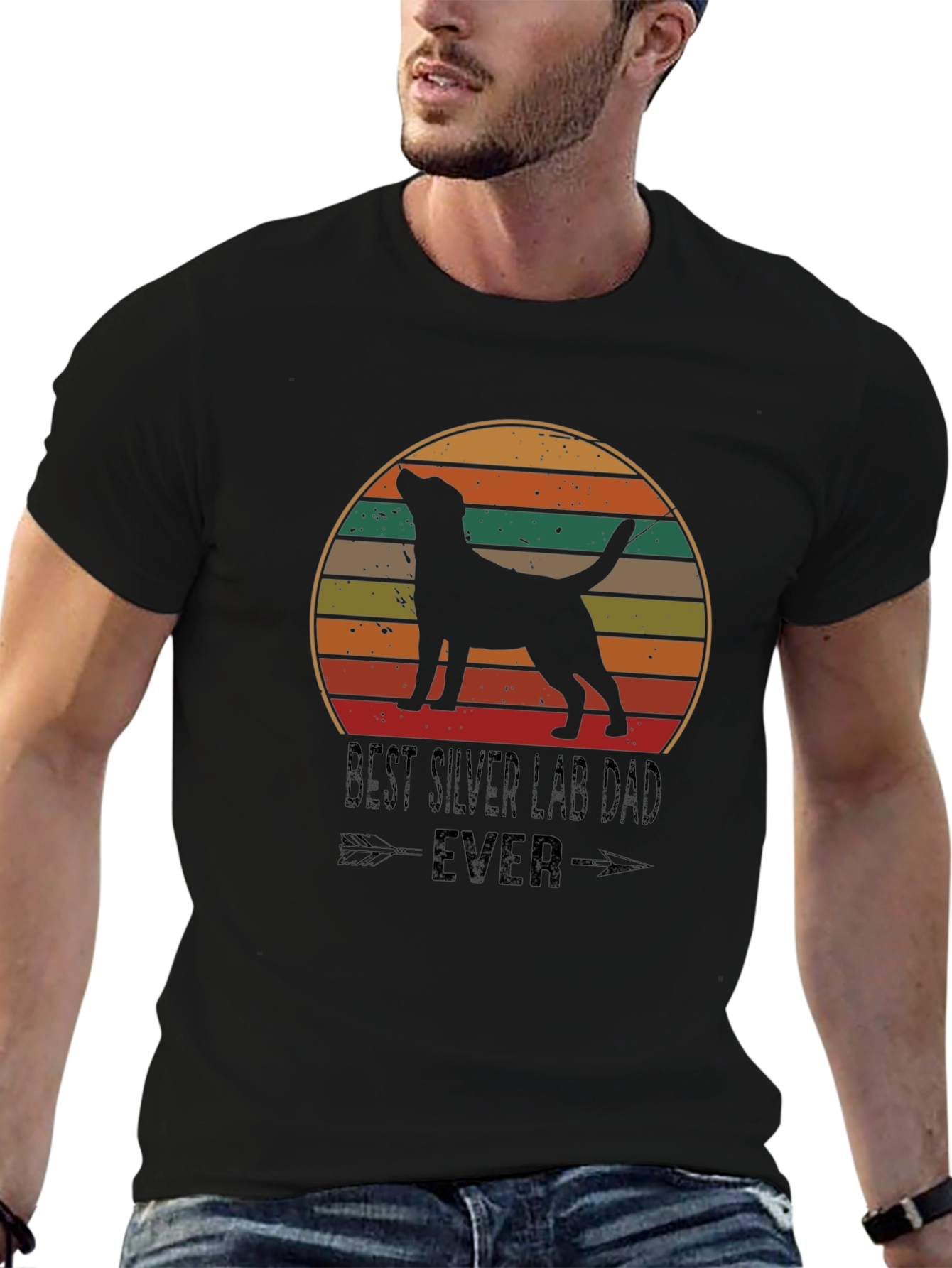 Best Silver Lab Dad Ever T-Shirt