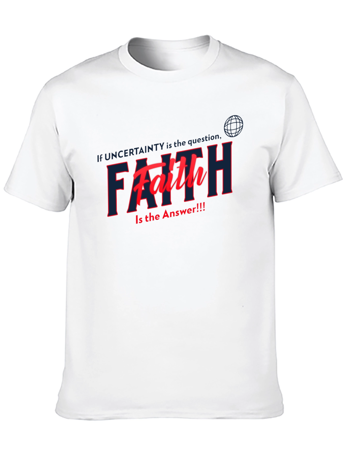 Faith Is The Answer T-Shirt - Black