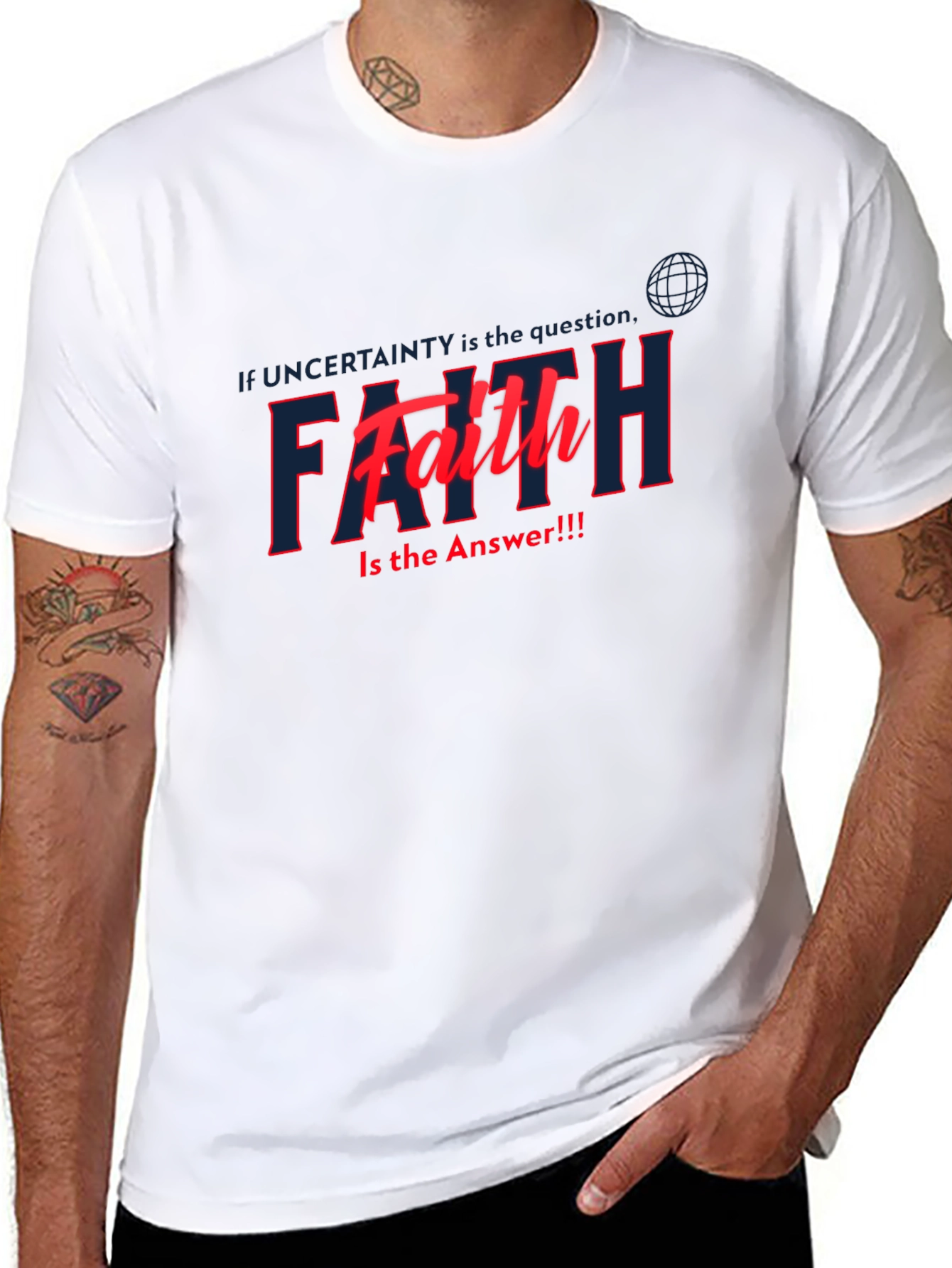 Faith Is The Answer T-Shirt - Black