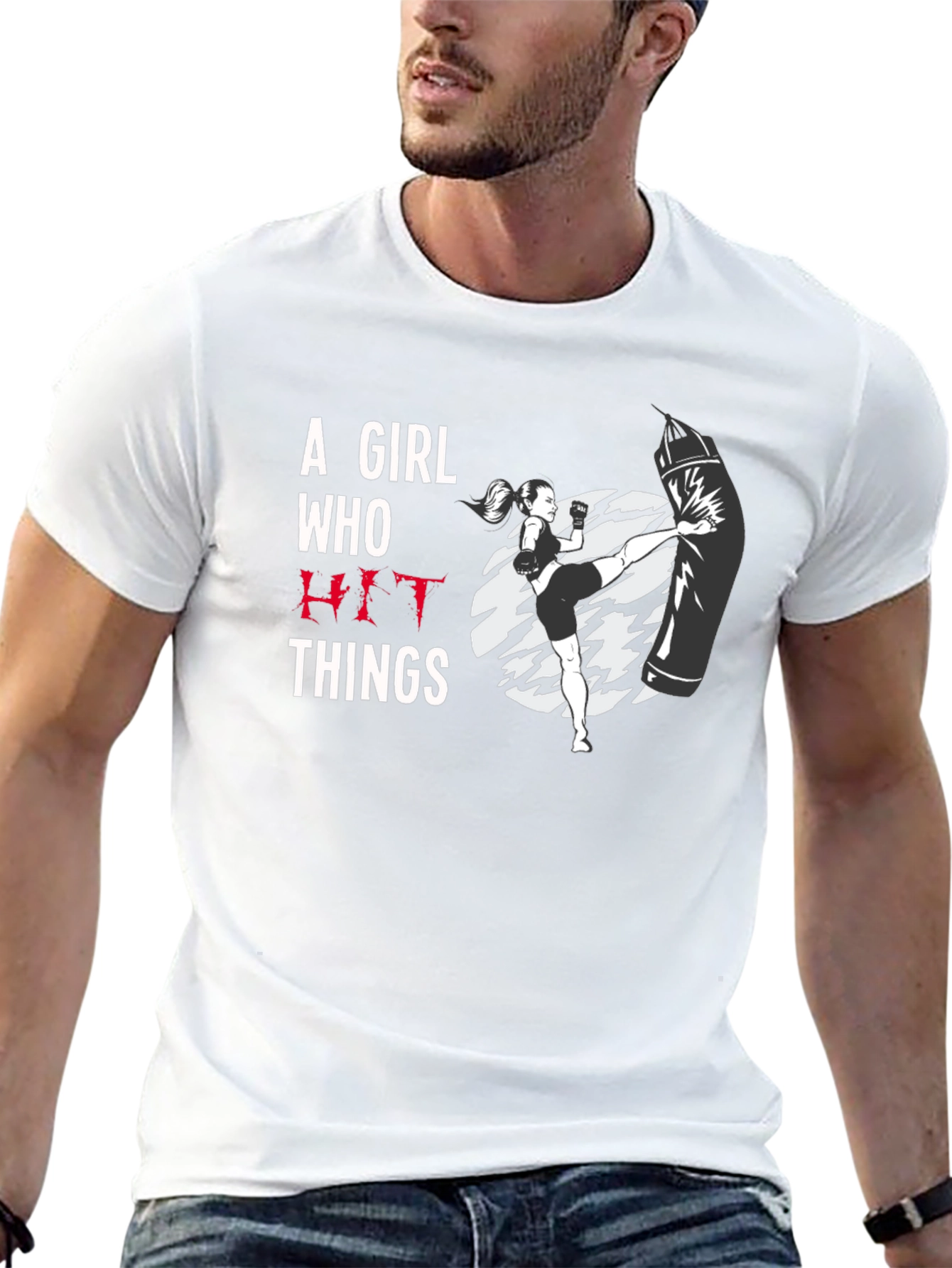 A Girl Who Hit Things T-Shirt - Black