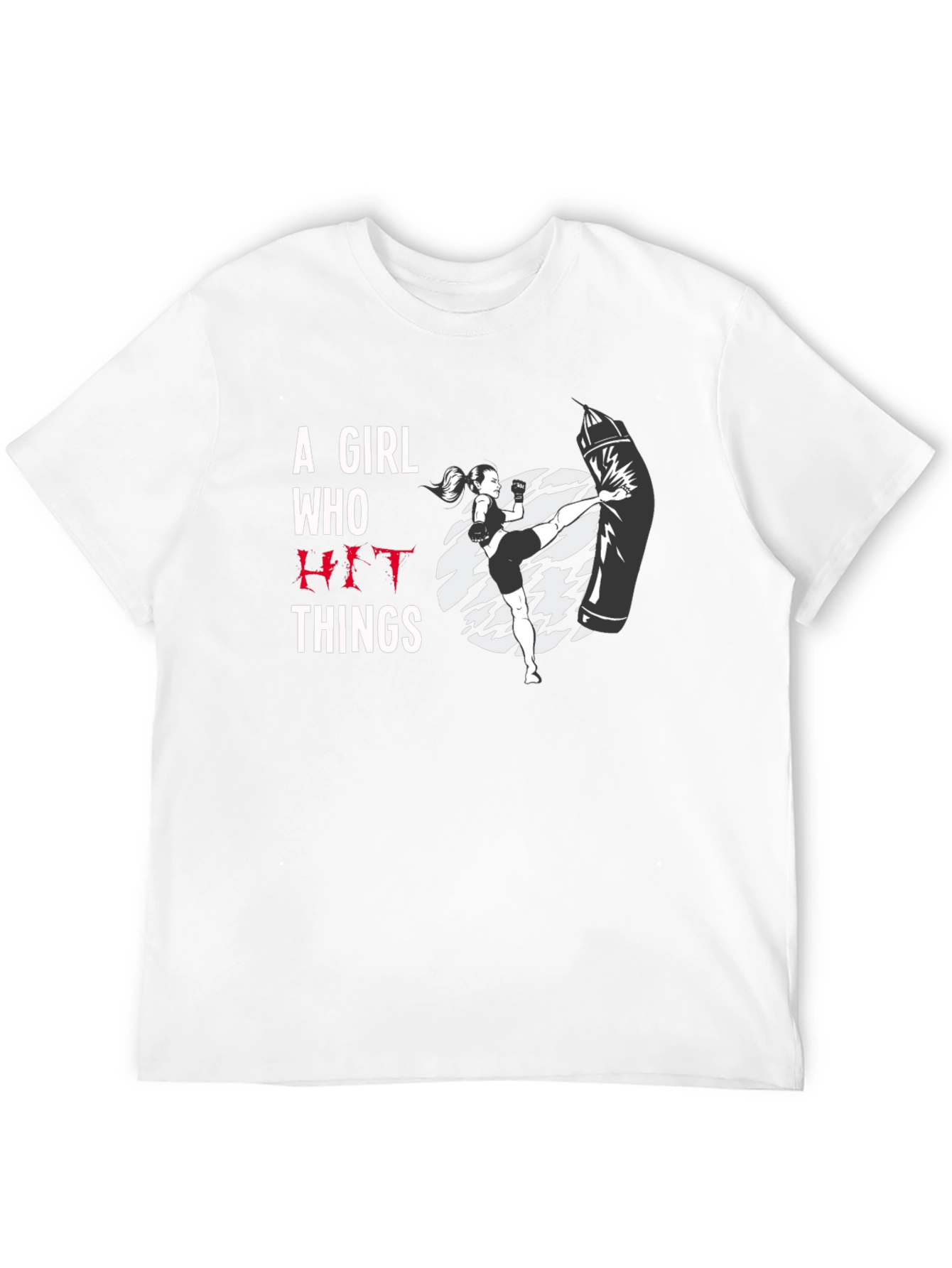 A Girl Who Hit Things T-Shirt - Black