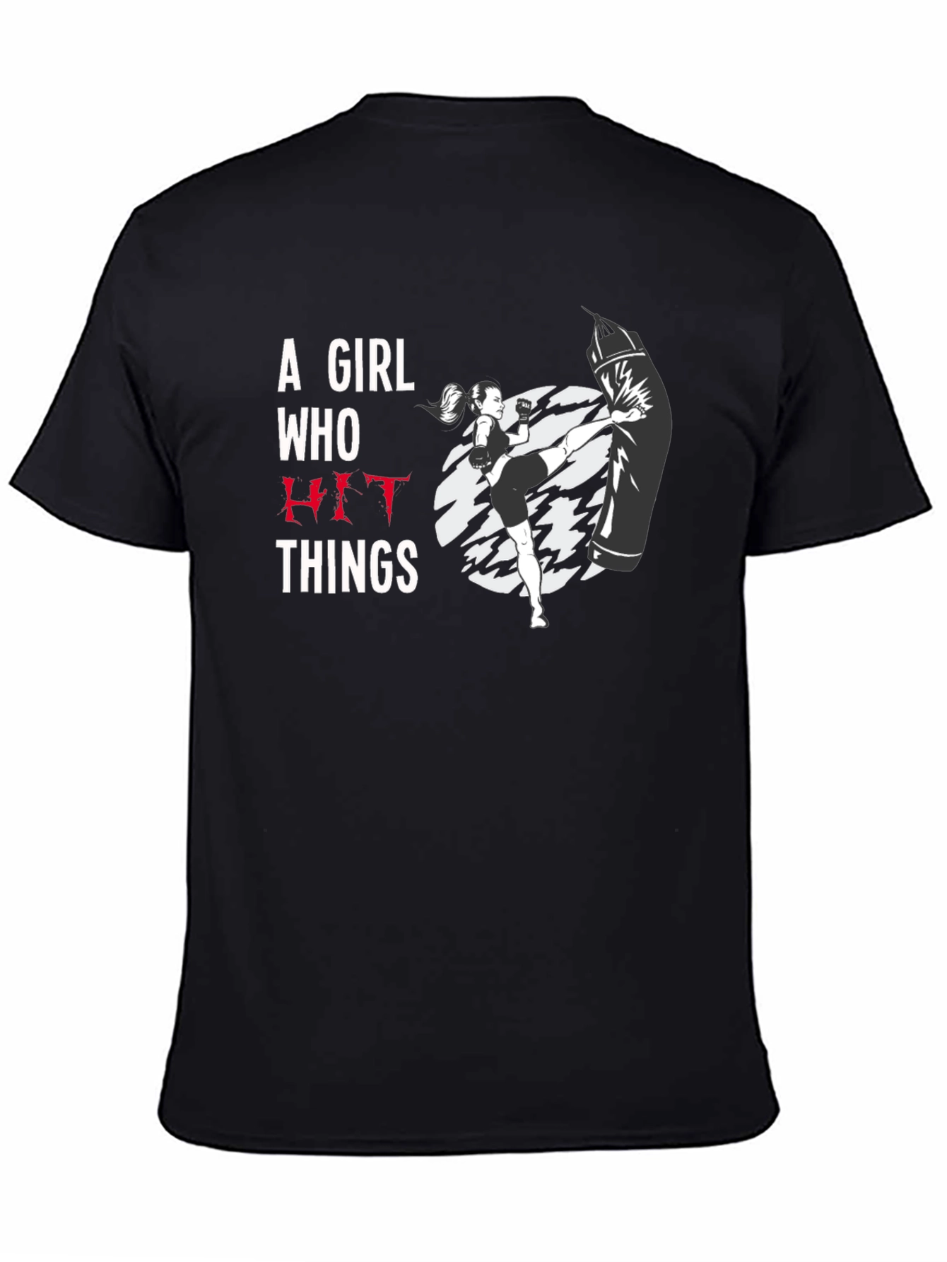 A Girl Who Hit Things T-Shirt - Black