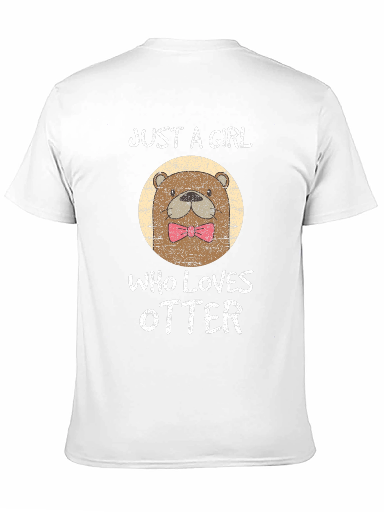 Just a Girl Who Loves Otters Black T-Shirt