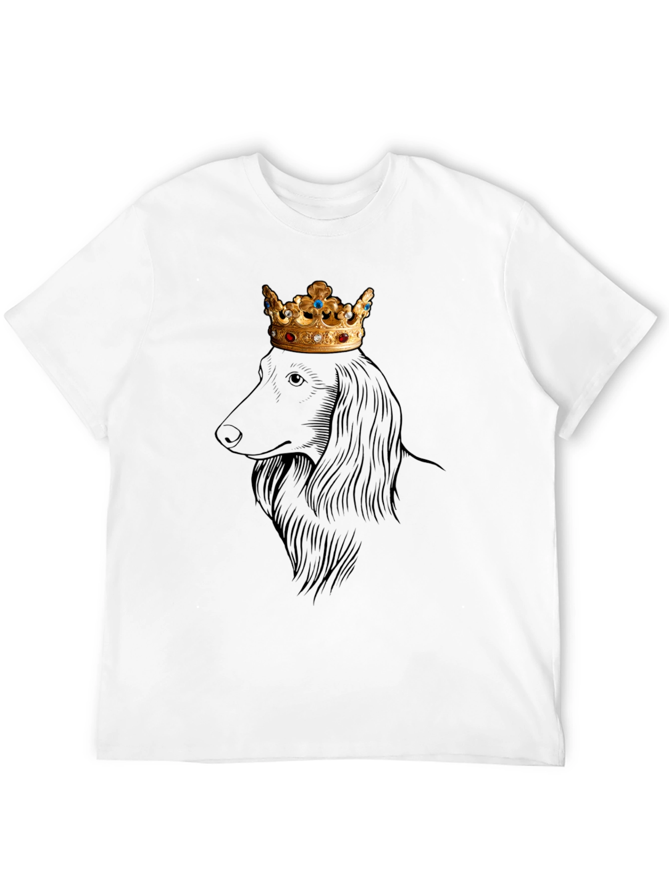 King Dachshund Graphic Tee - Regal Dog T-Shirt
