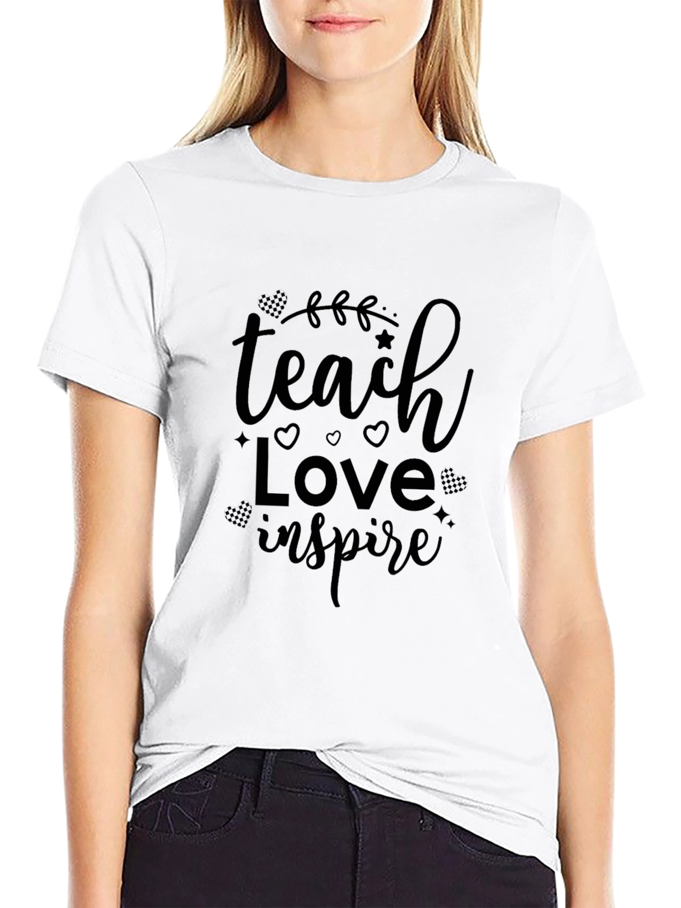 Teach Love Inspire Black Graphic Tee
