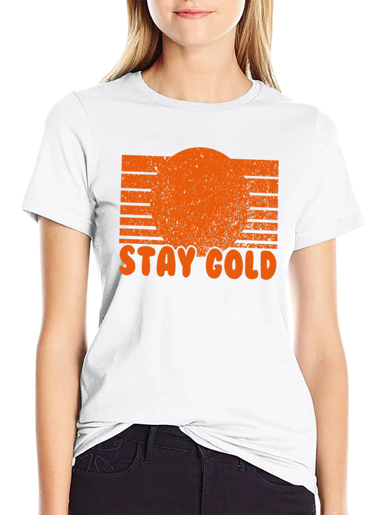 Stay Gold Graphic Tee - Retro Sunset T-Shirt