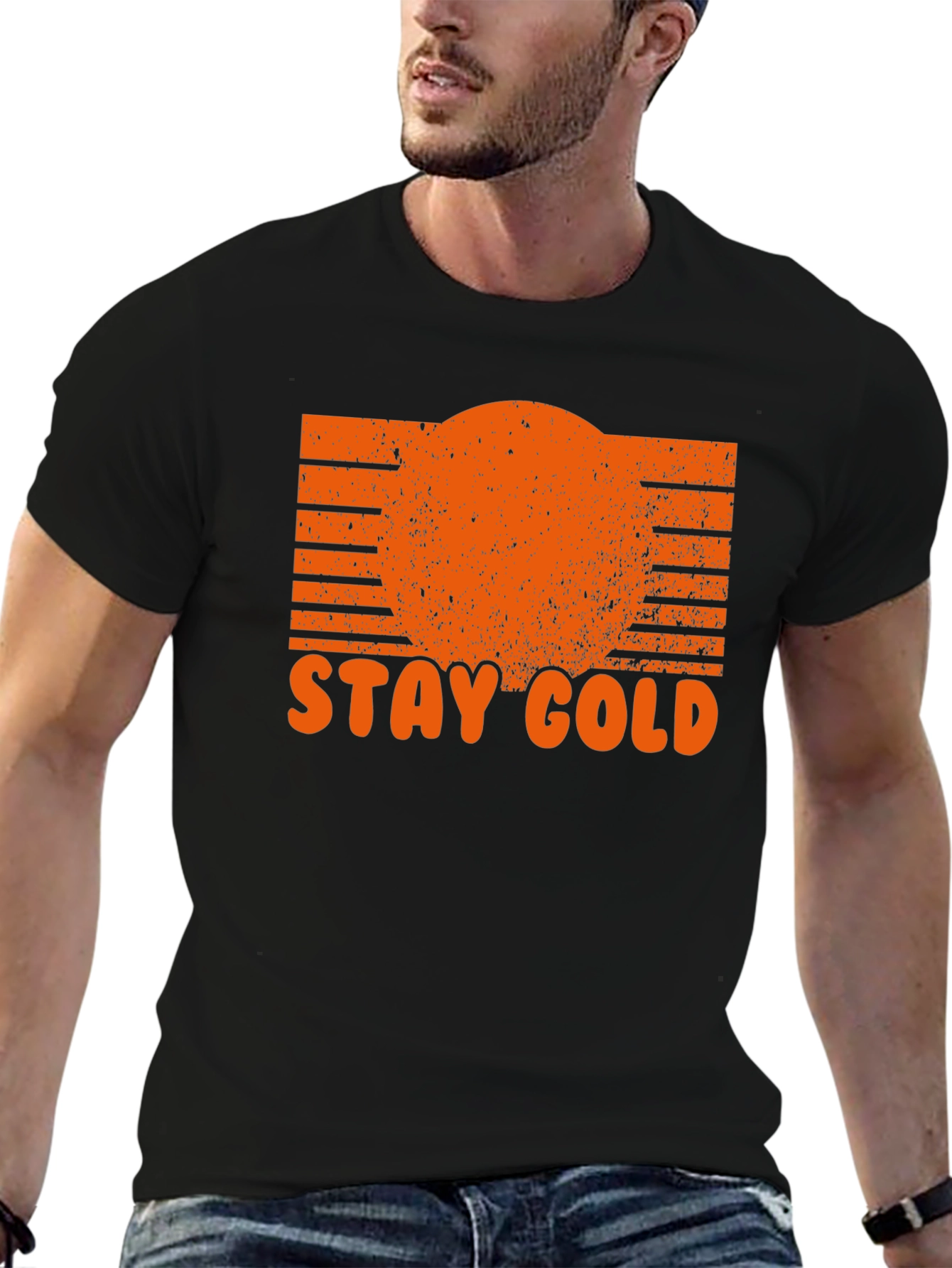 Stay Gold Graphic Tee - Retro Sunset T-Shirt