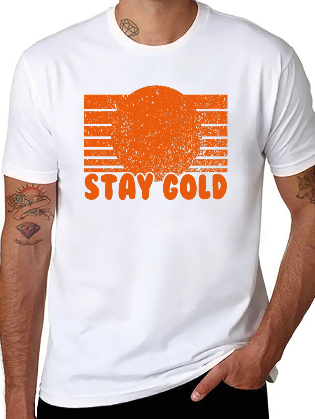 Stay Gold Graphic Tee - Retro Sunset T-Shirt