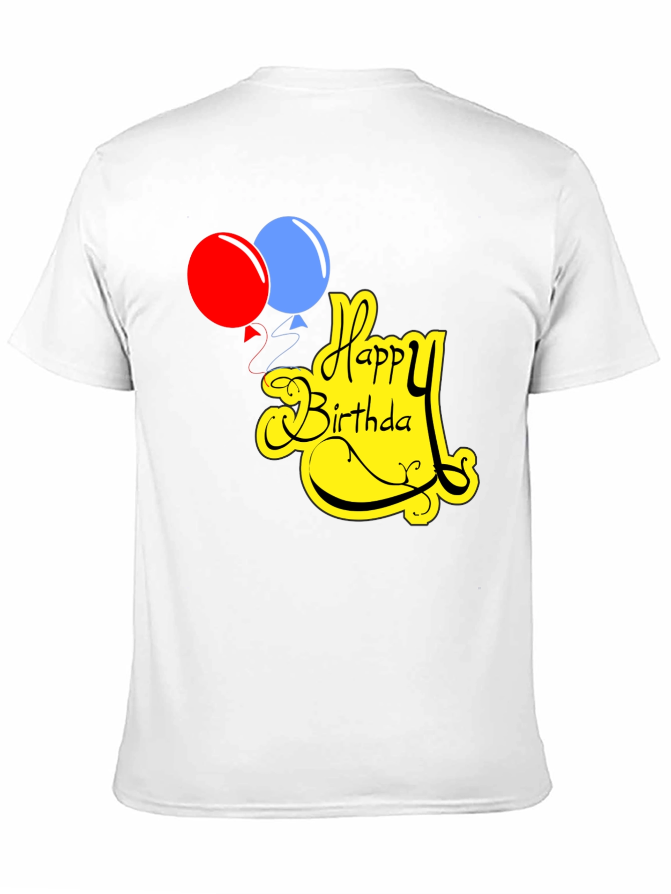 Happy Birthday Graphic Tee Black