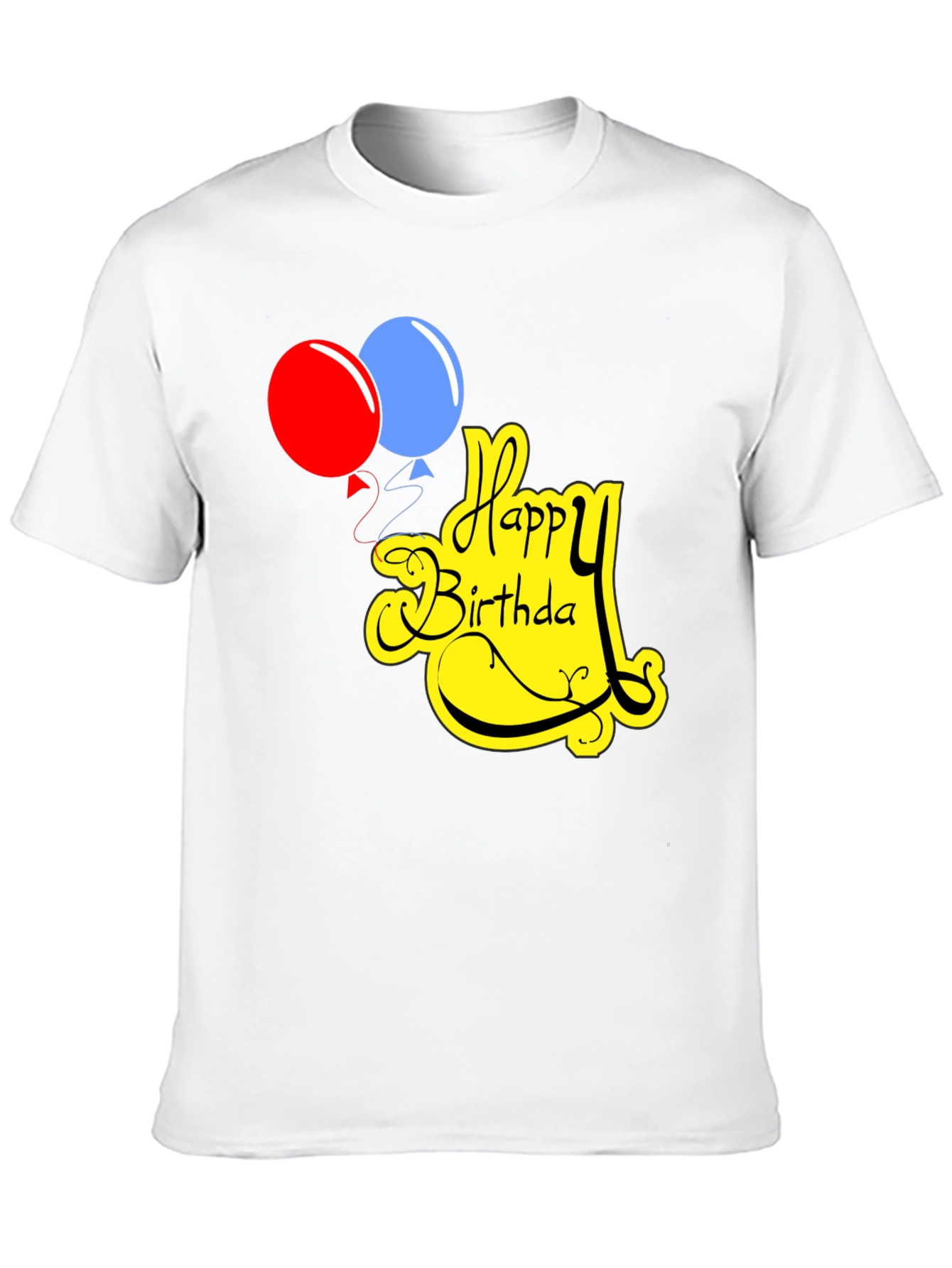 Happy Birthday Graphic Tee Black